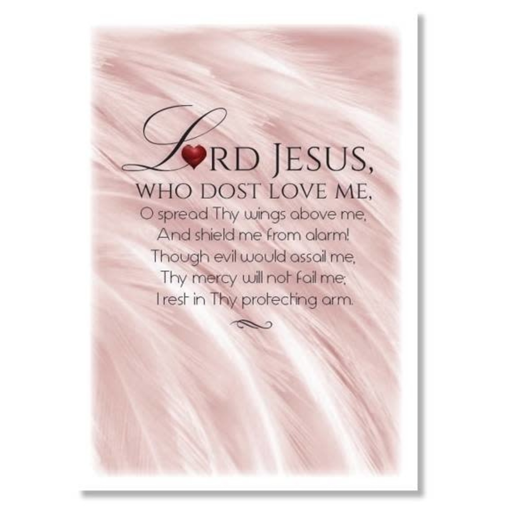 Hymns In My Heart - 5x7" Greeting Card - Hospice - Lord Jesus Who Dost Love Me