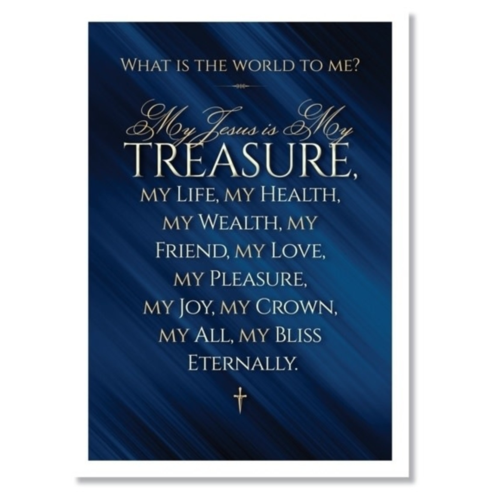Hymns In My Heart - 5x7" Greeting Card - Encouragement - What Is the World To Me?