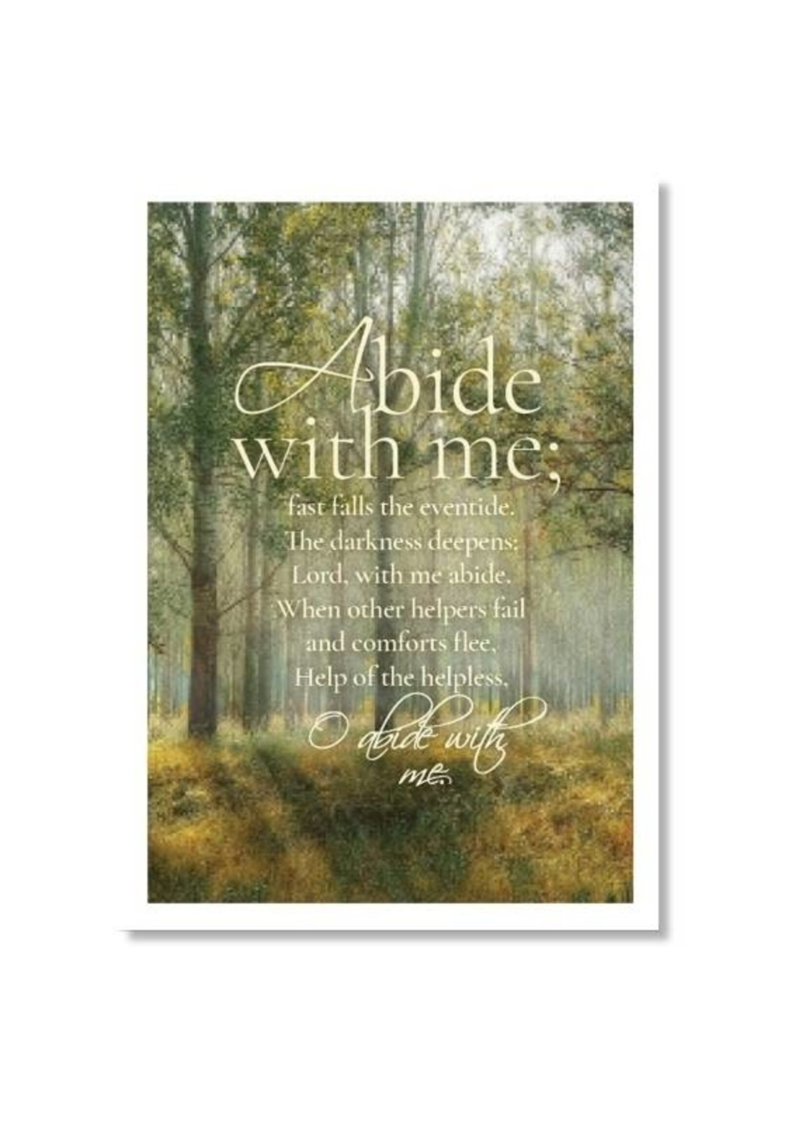 Hymns In My Heart - 5x7" Greeting Card - Sympathy - Abide With Me