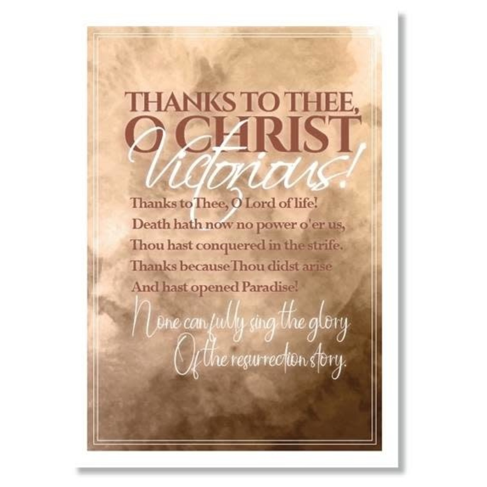 Hymns In My Heart - 5x7" Greeting Card - Sympathy - Thanks to Thee, O Christ