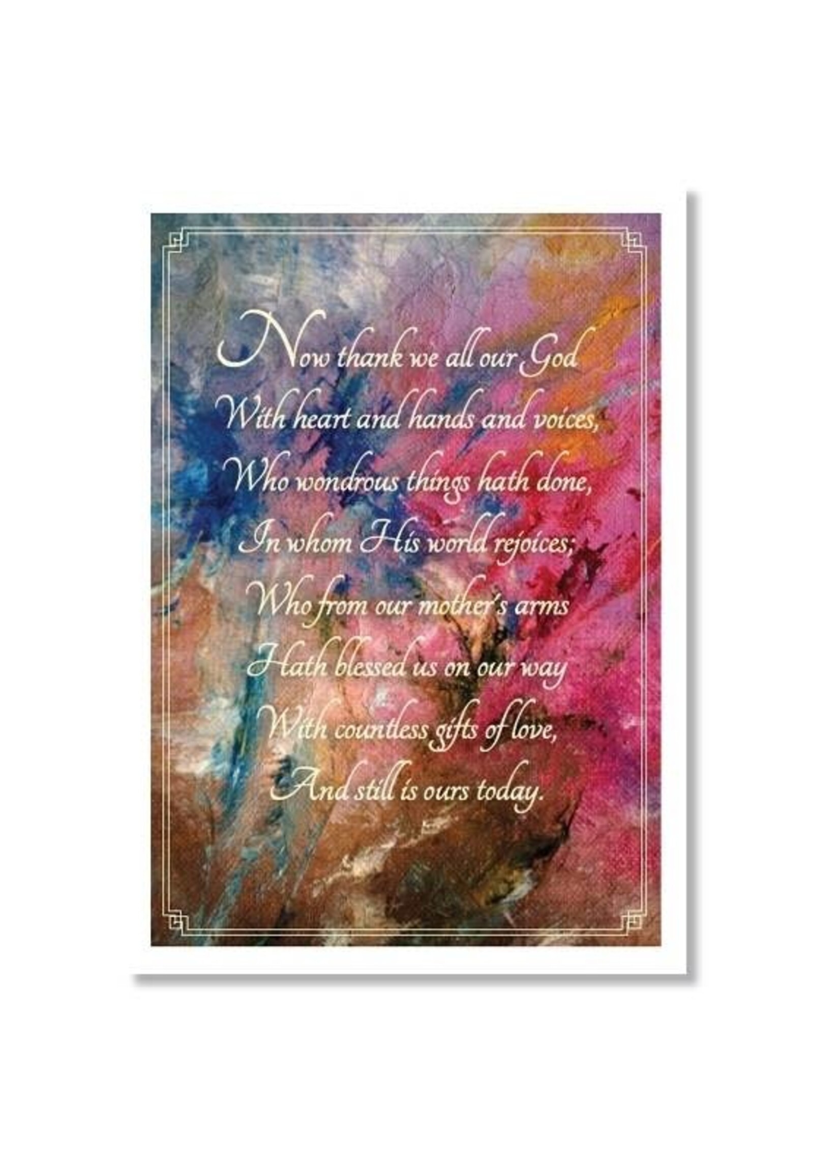 Hymns in My Heart - 5x7" Greeting Card - Mother's Day - Now Thank We All Our God