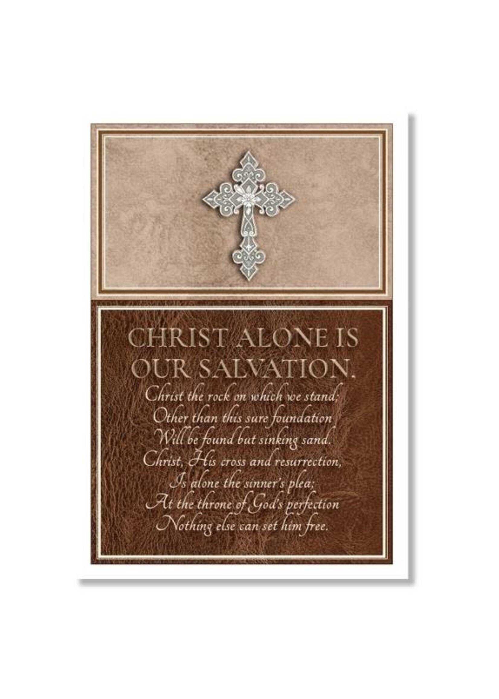 Hymns in My Heart - 5x7" Greeting Card - Father's Day - Christ Alone Is Our Salvation
