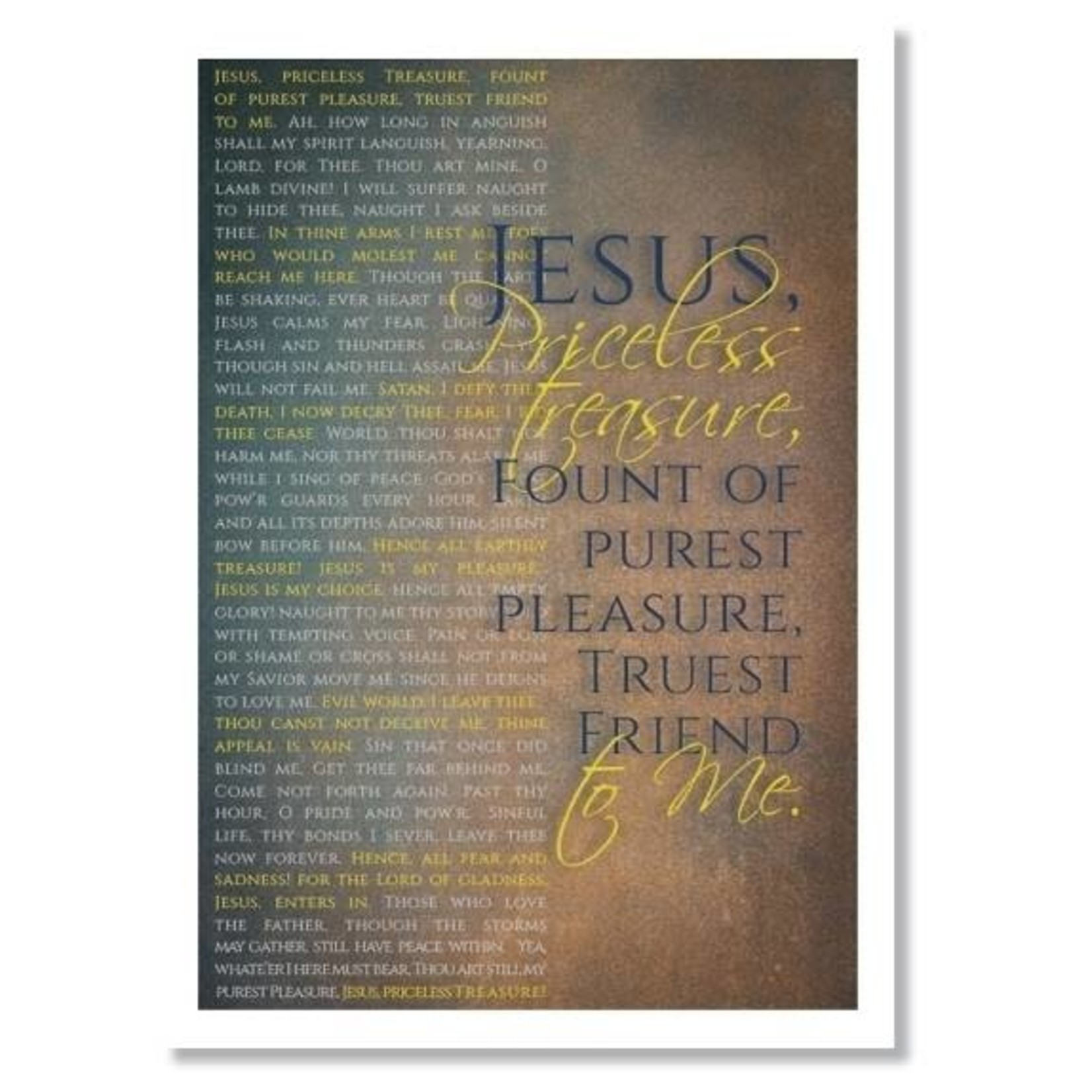 Hymns In My Heart - 5x7" Greeting Card - Encouragement - Jesus Priceless Treasure