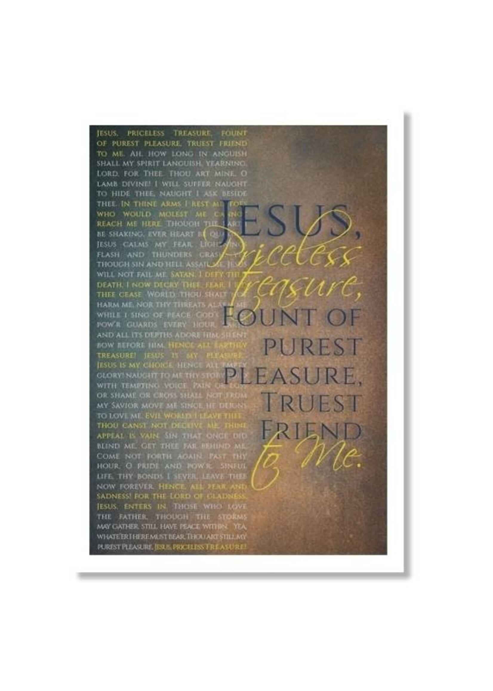 Hymns In My Heart - 5x7" Greeting Card - Encouragement - Jesus Priceless Treasure