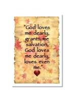 Hymns In My Heart - 5x7" Greeting Card - Baptism (Son)- God Loves me Dearly