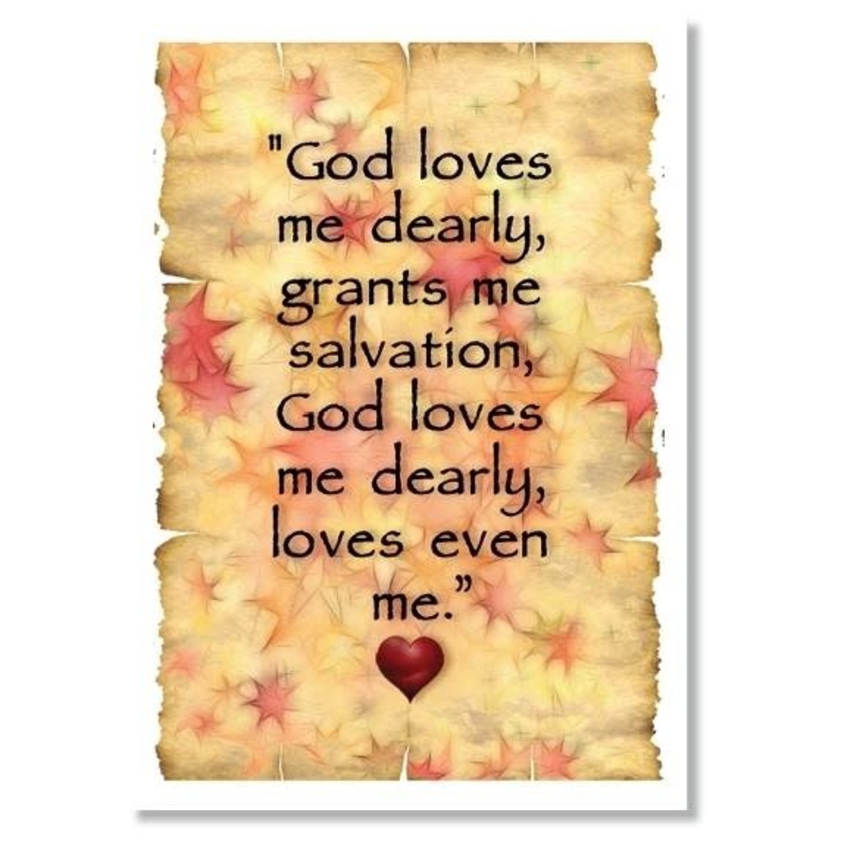 Hymns In My Heart - 5x7" Greeting Card - Baptism (Son)- God Loves me Dearly