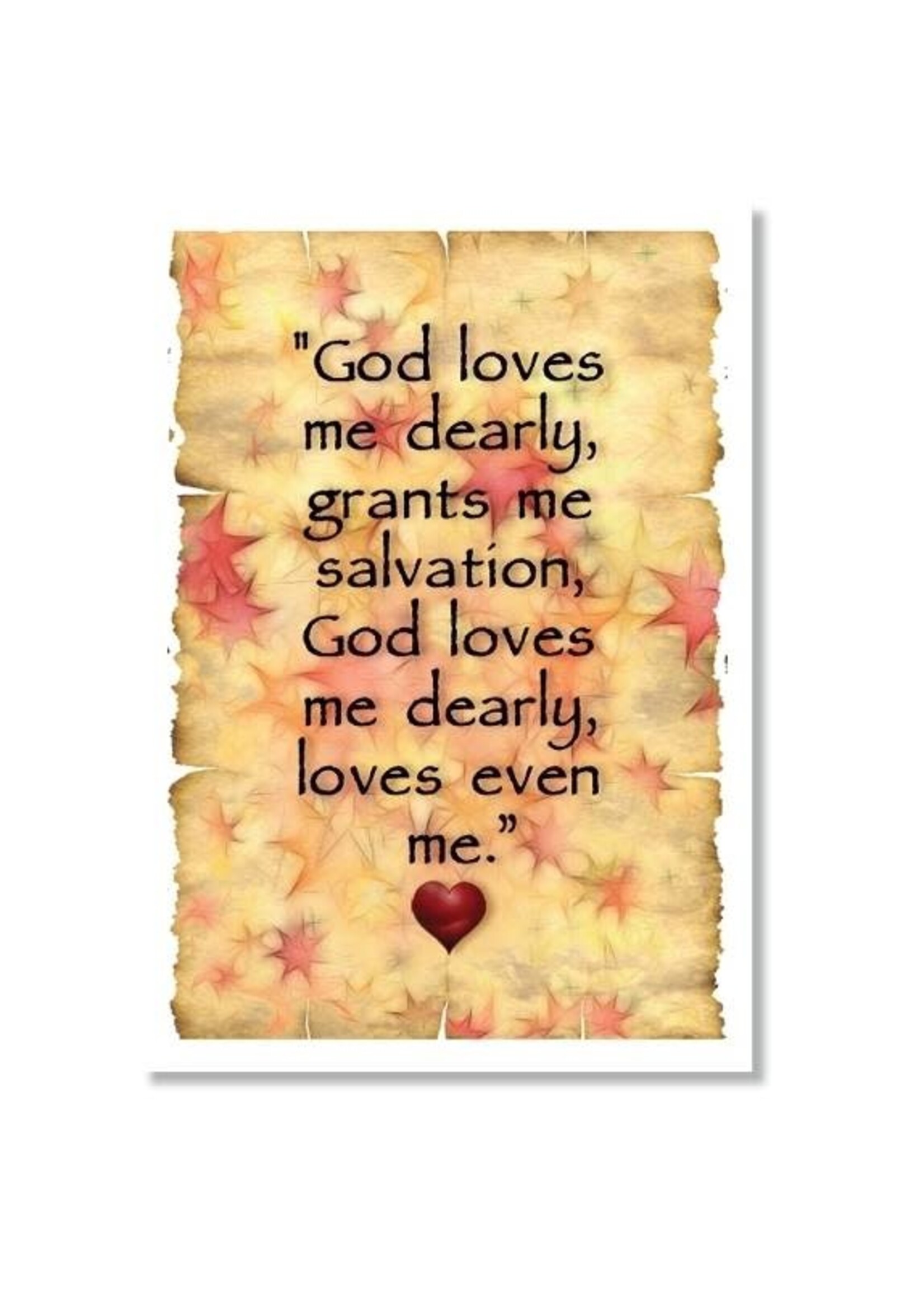 Hymns In My Heart - 5x7" Greeting Card - Baptism (Son)- God Loves me Dearly