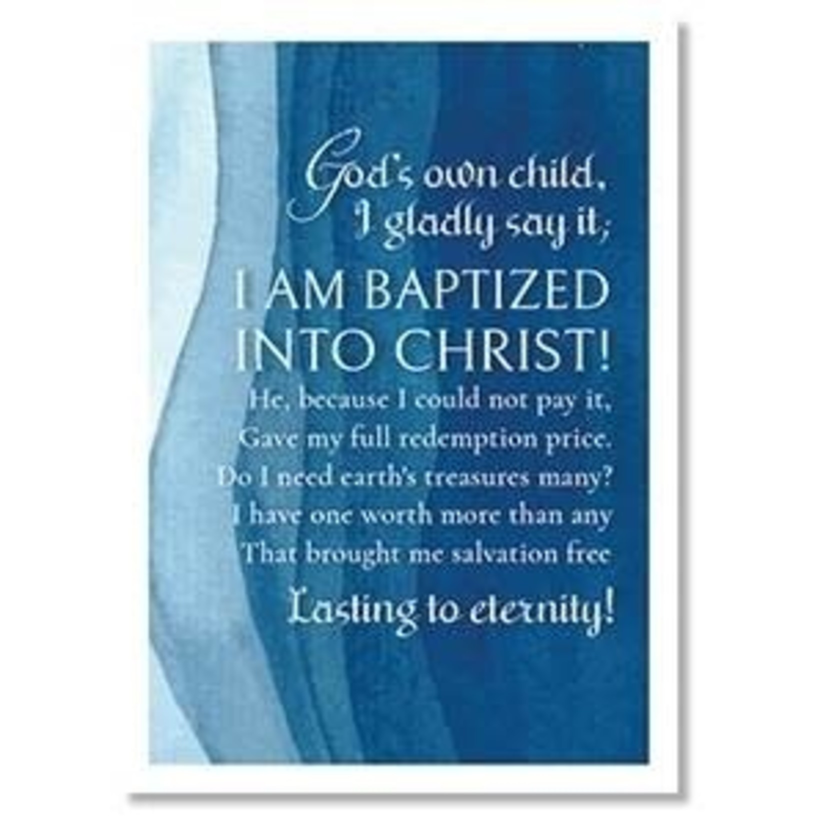 Hymns In My Heart - 5x7" Greeting Card - Baptism - God's Own Child