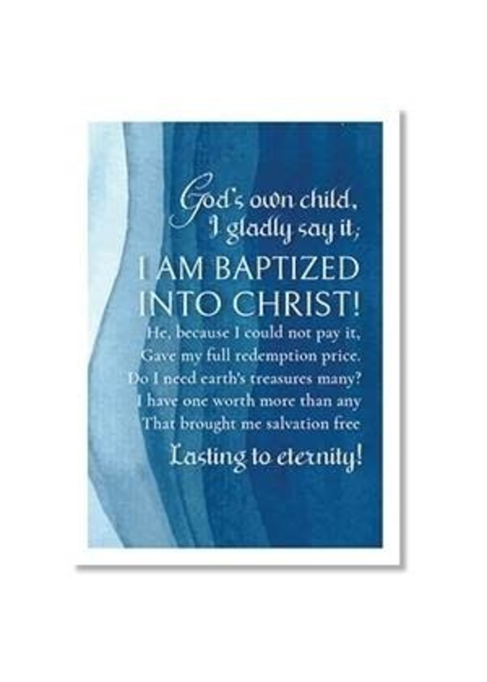 Hymns In My Heart - 5x7" Greeting Card - Baptism - God's Own Child