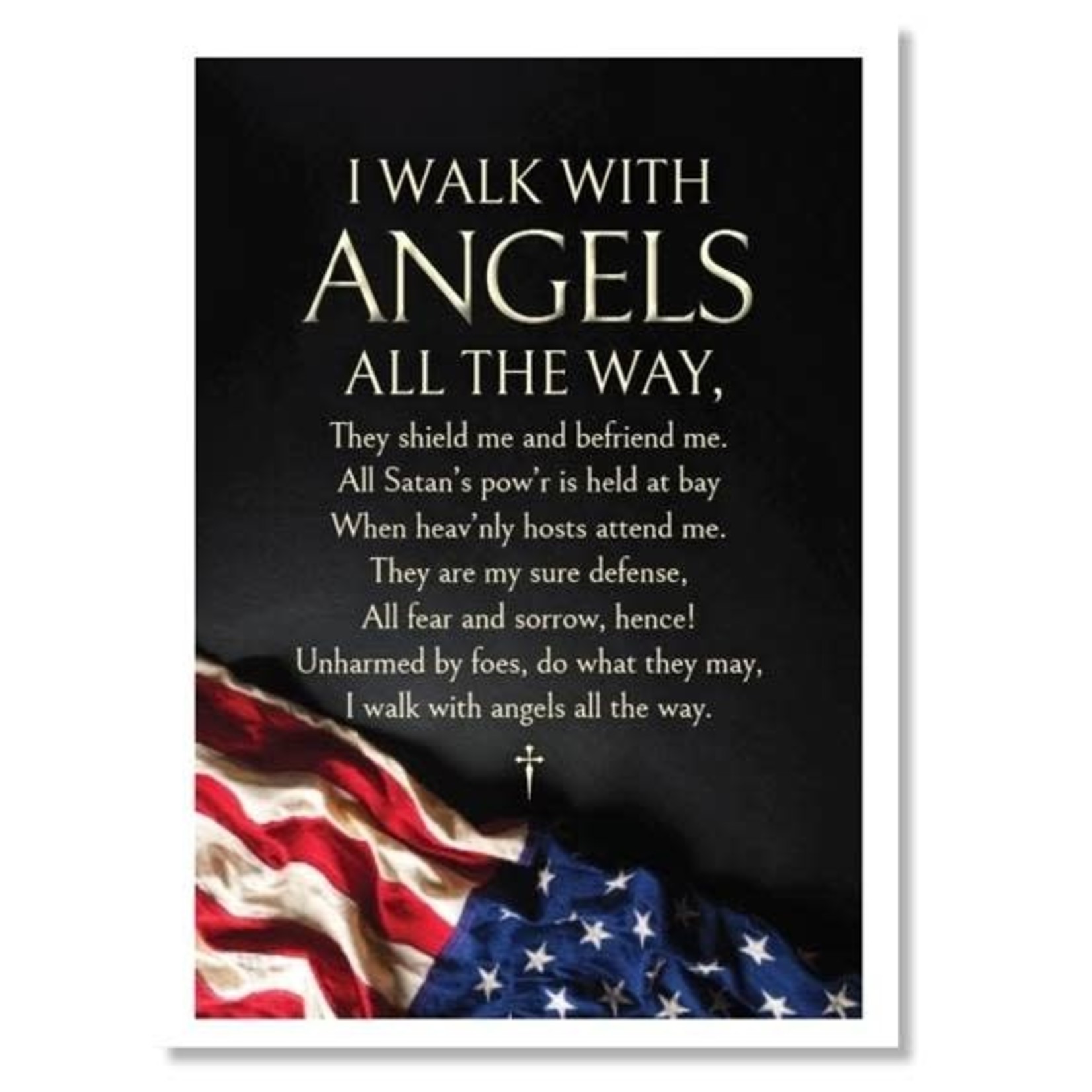 Hymns In My Heart Hymns In My Heart - 5x7" Greeting Card - Service Member Family- I Walk With Angels