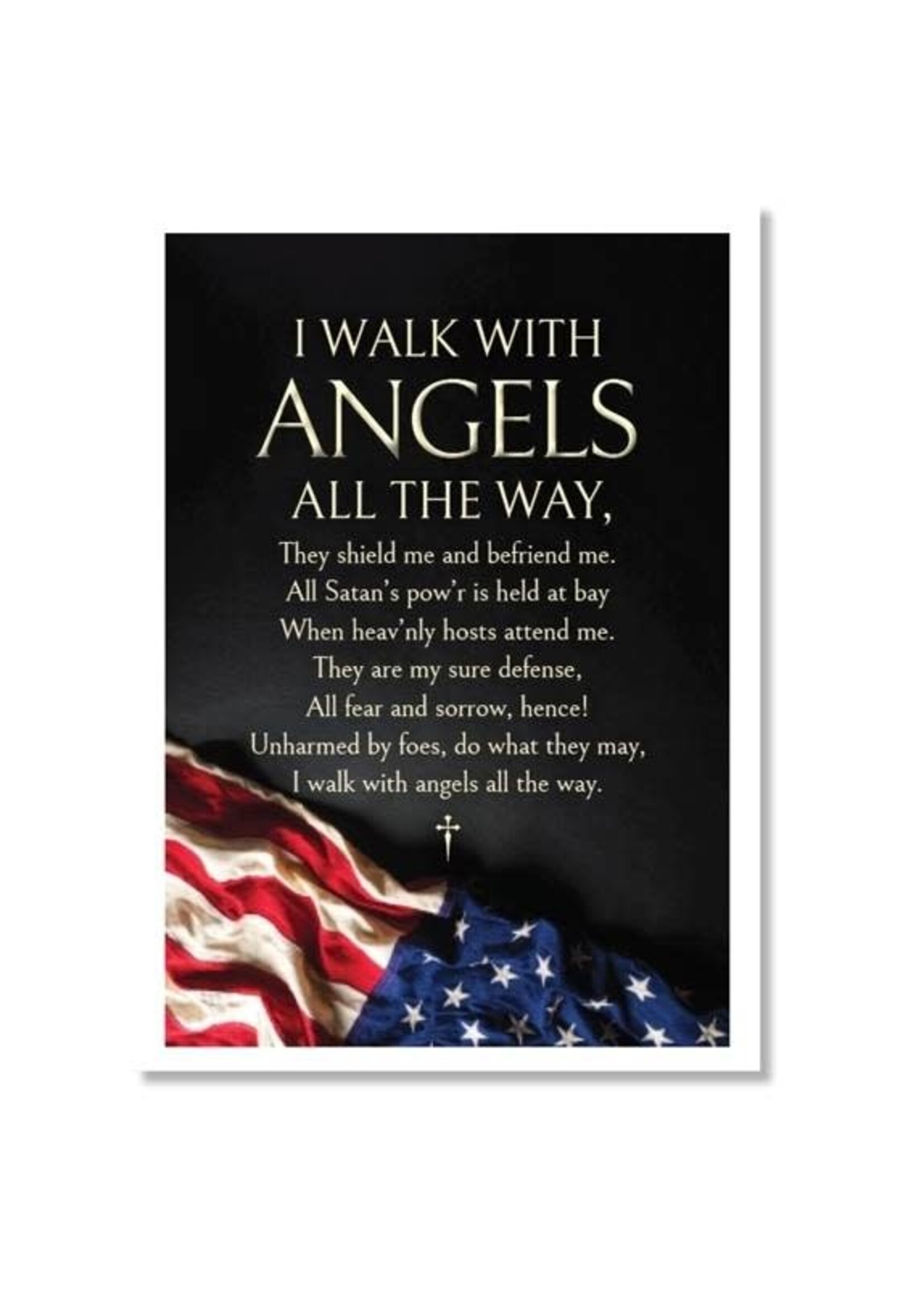 Hymns In My Heart - 5x7" Greeting Card - Service Member Family- I Walk With Angels