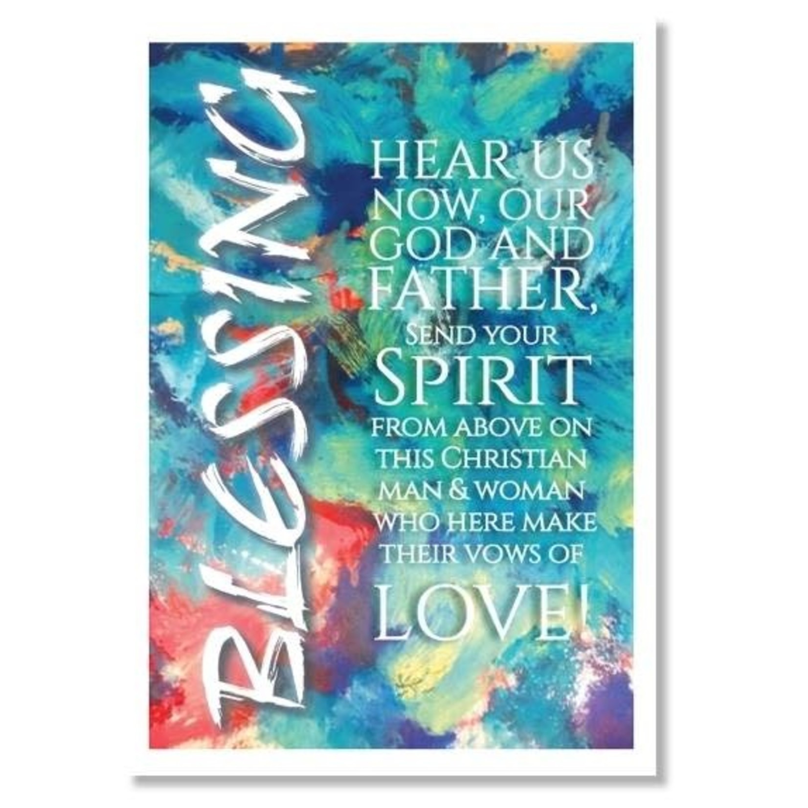 Hymns In My Heart - 5x7" Greeting Card - Wedding - Hear Us Now, Our God and Father