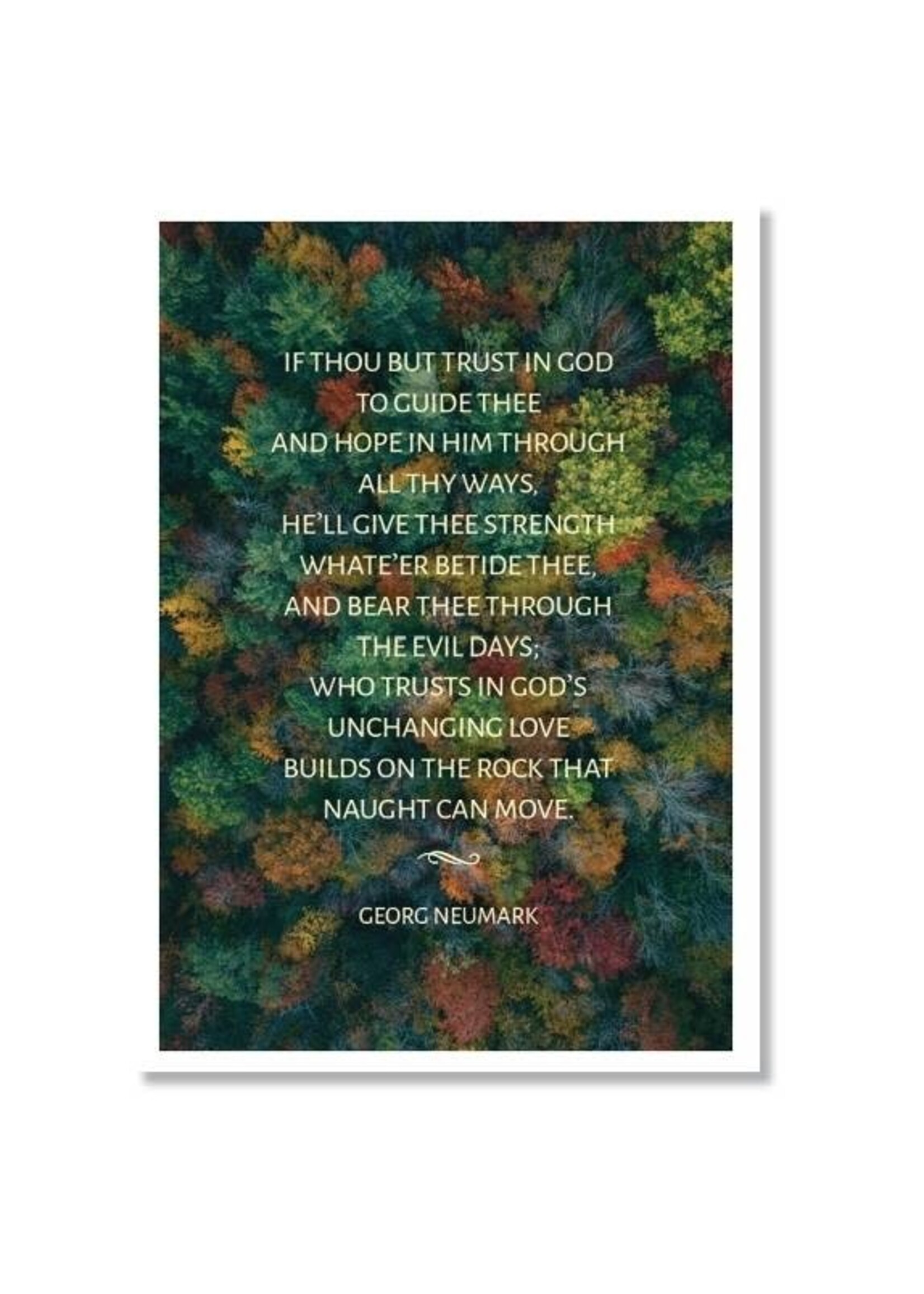 Hymns In My Heart - 5x7" Greeting Card - Get Well - If Thou But Trust in God