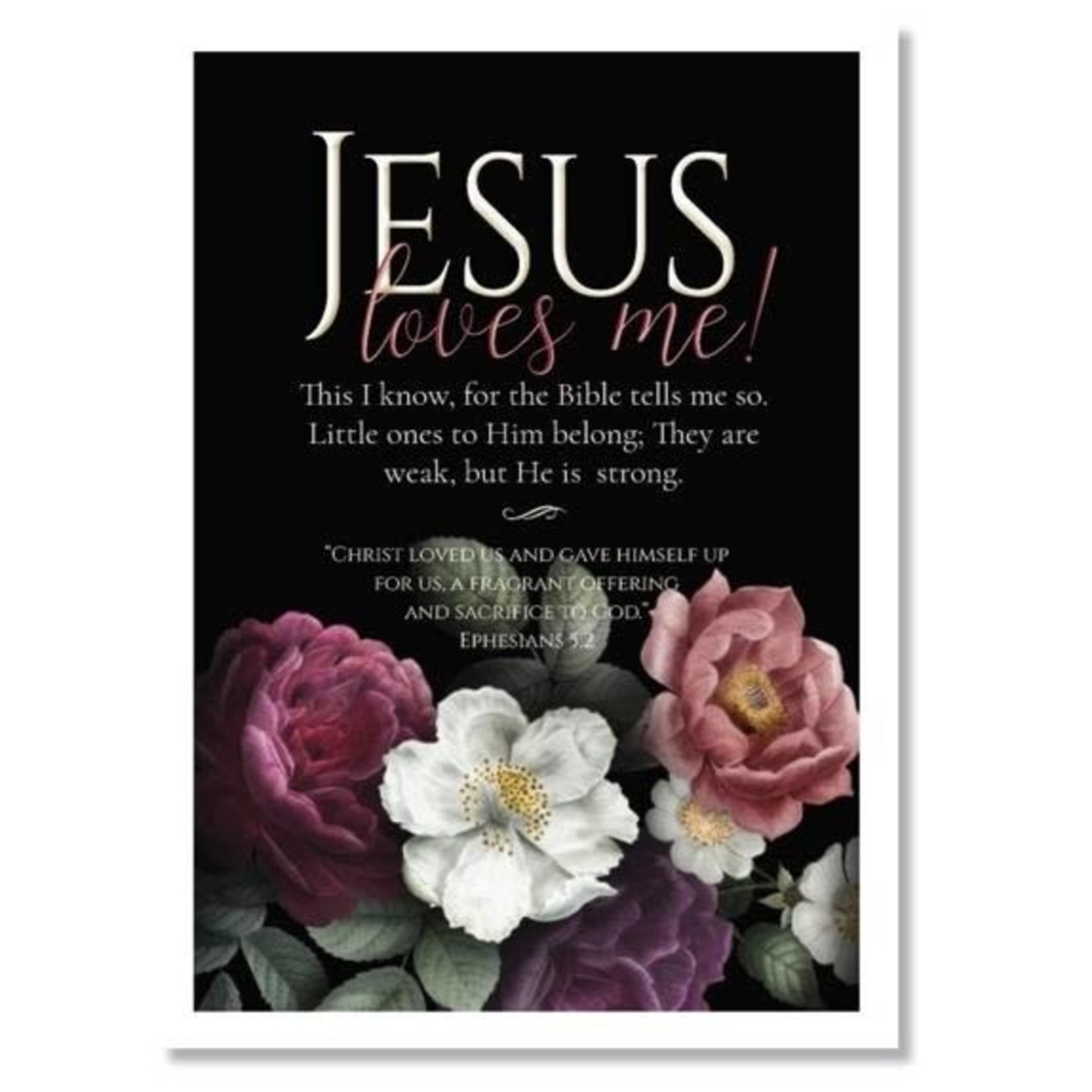 Hymns In My Heart - 5x7" Greeting Card - Baby (Newborn) - Jesus Loves Me!