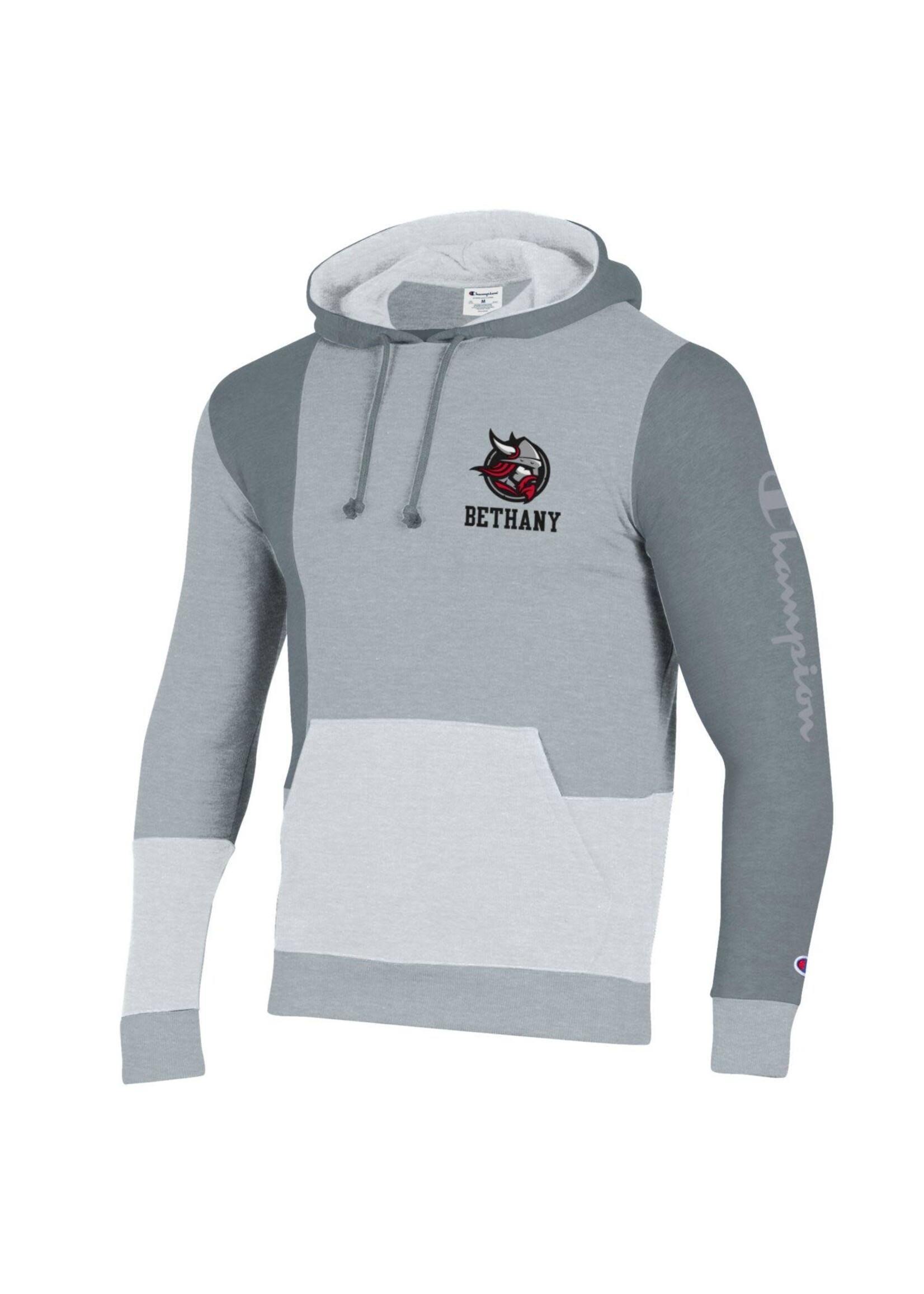 Champion Bethany Patchwork Hoodie - Granite Heather/Oxford Gray