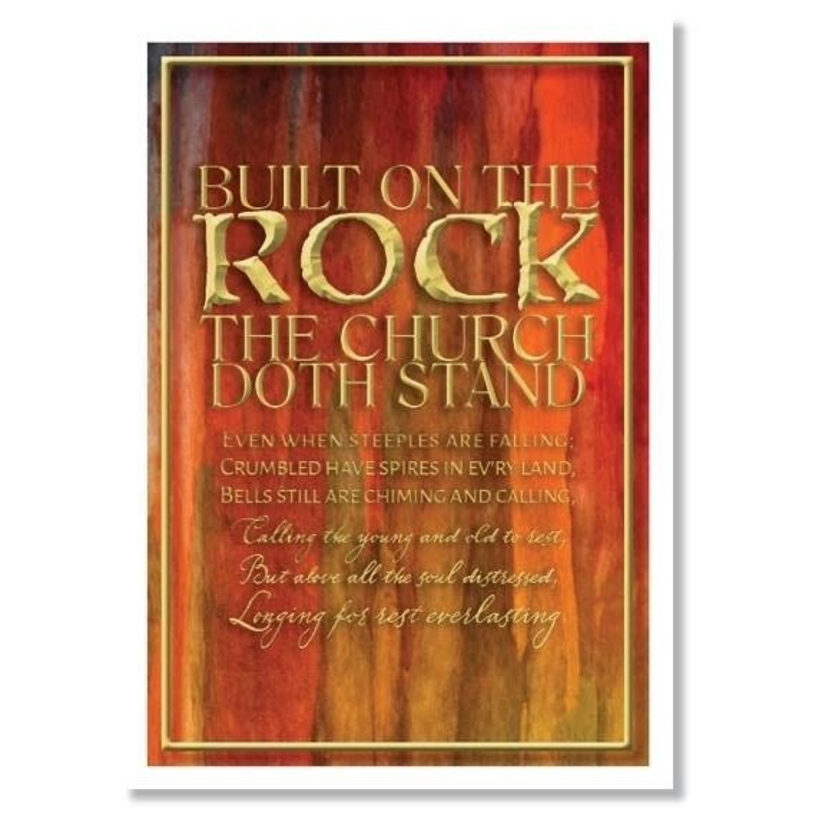 Hymns In My Heart - 5x7" Greeting Card - Appreciation (Pastor) - Red - Built on the Rock