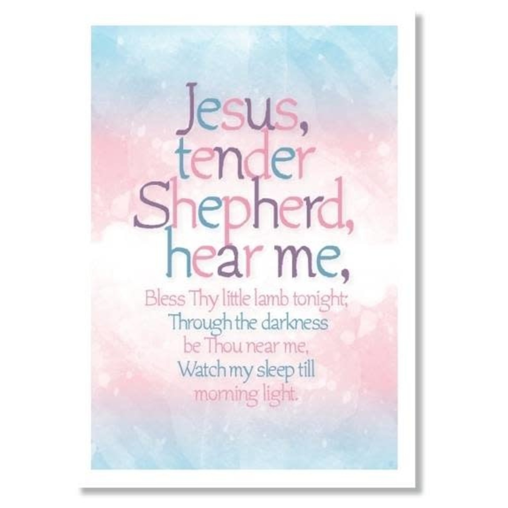 Hymns In My Heart - 5x7" Greeting Card - Baby (Newborn) - Jesus Tender Shepherd