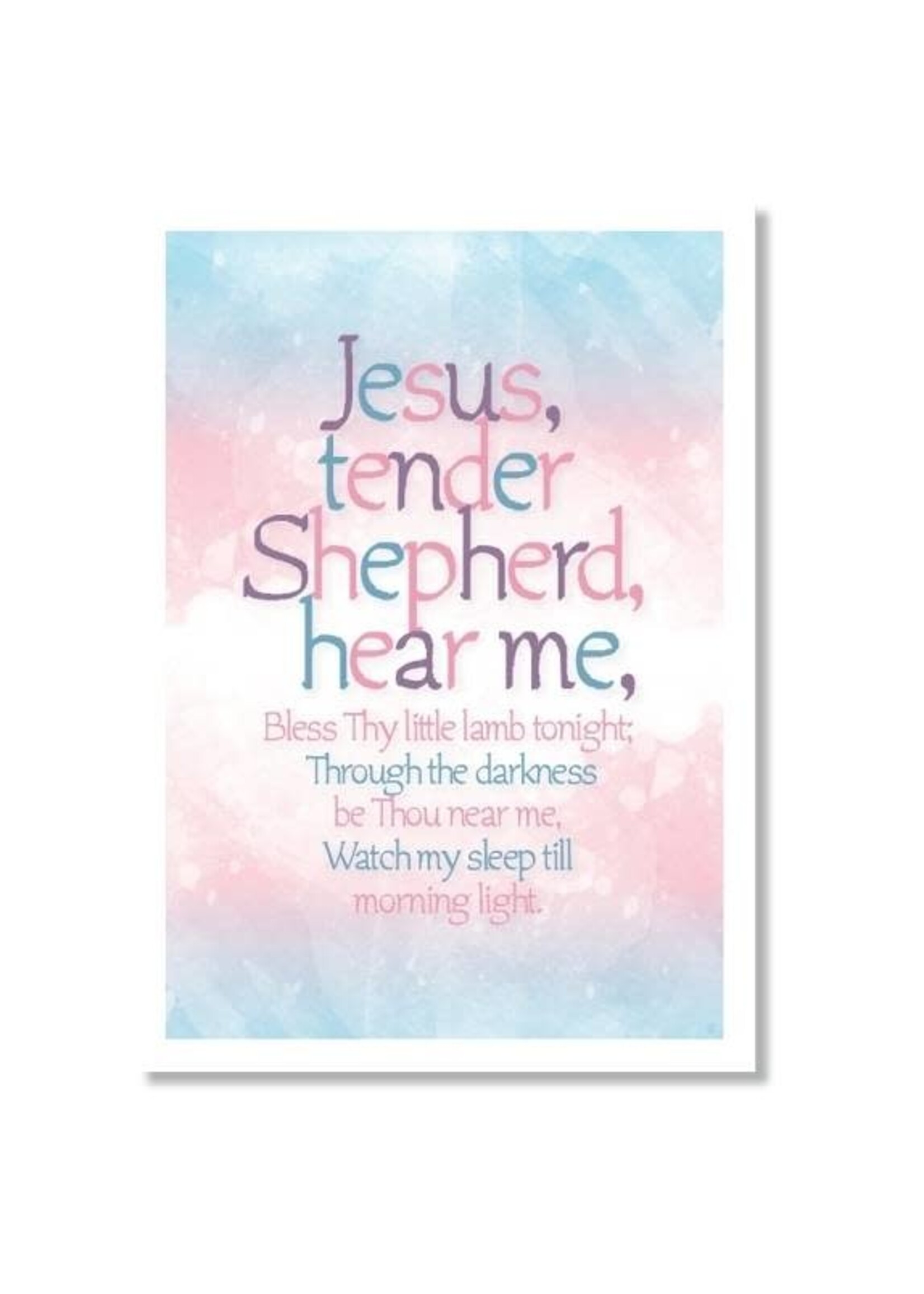 Hymns In My Heart - 5x7" Greeting Card - Baby (Newborn) - Jesus Tender Shepherd