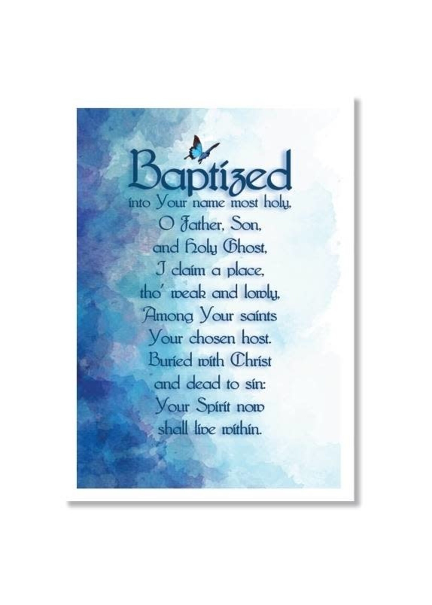 Hymns In My Heart - 5x7" Greeting Card - Baptism - Baptized into Your Name