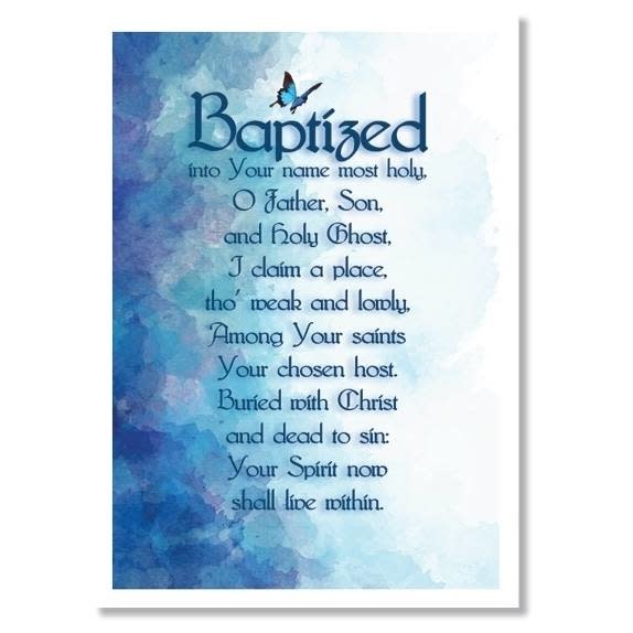 Hymns In My Heart 5x7" Greeting Card Baptism Baptized into Your