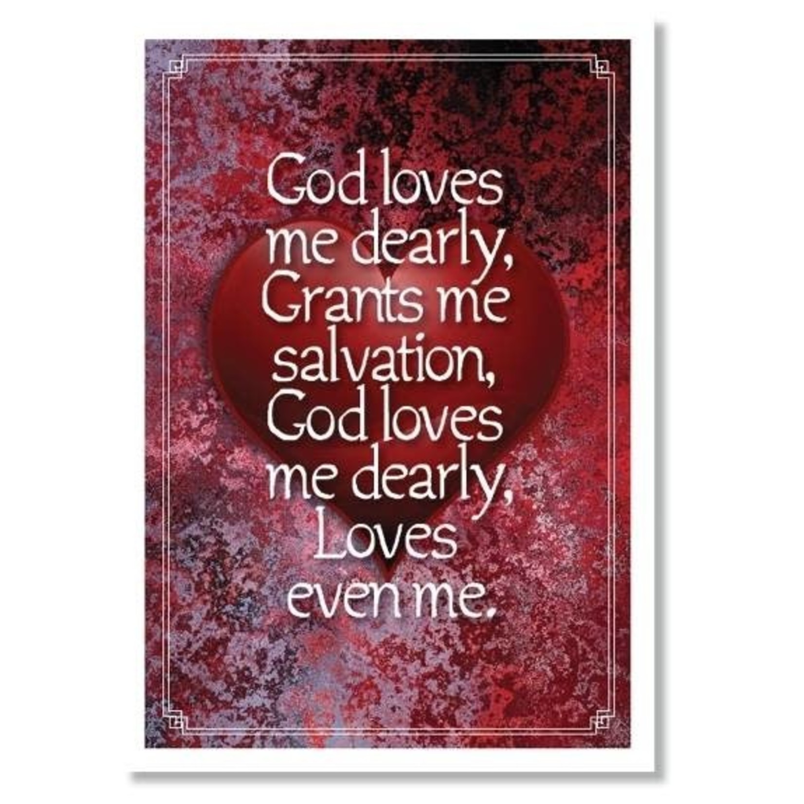 Hymns In My Heart - 5x7" Greeting Card - Birthday (Godchild) - God Loves me Dearly