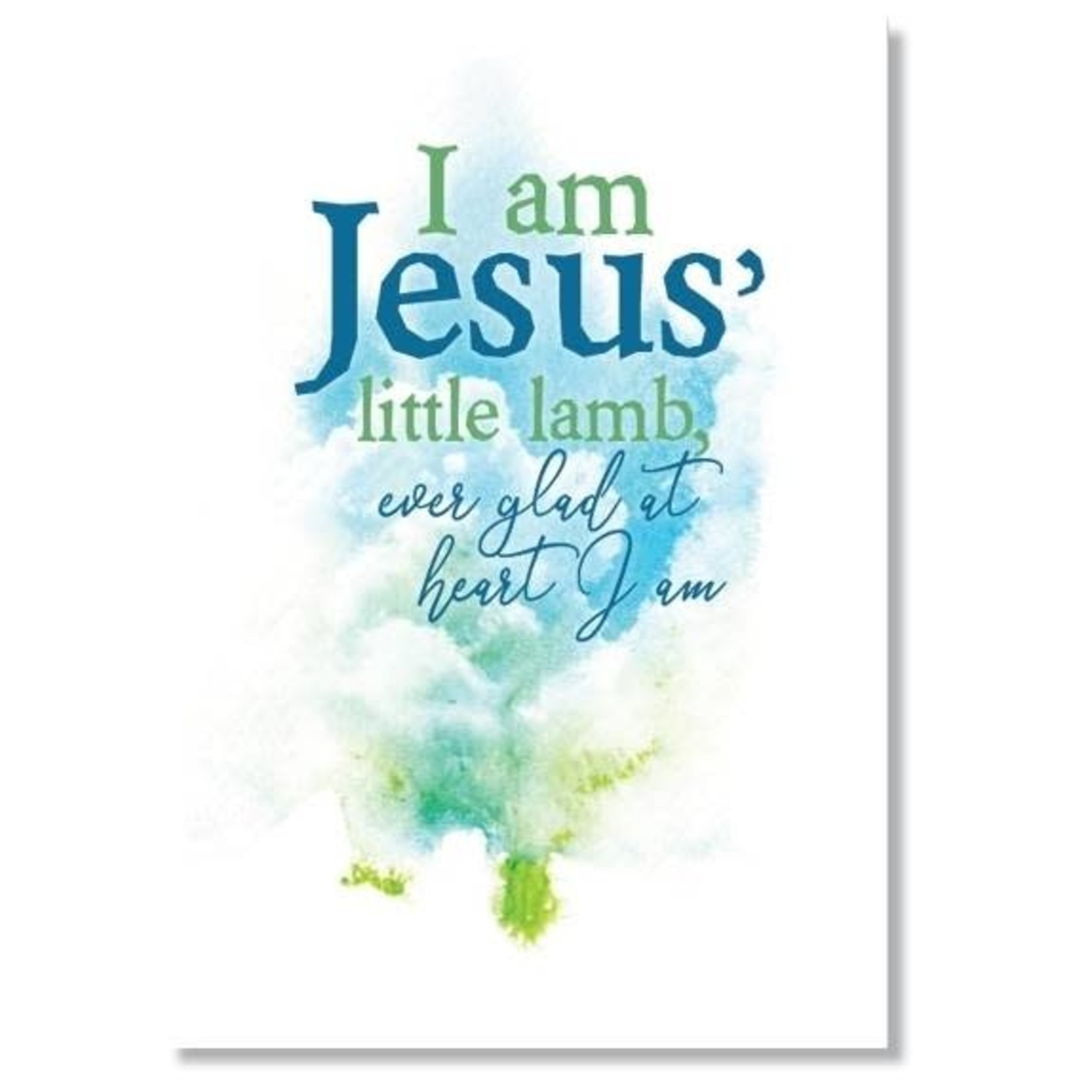 Hymns In My Heart - 5x7" Greeting Card - Hospice - I am Jesus' Little Lamb