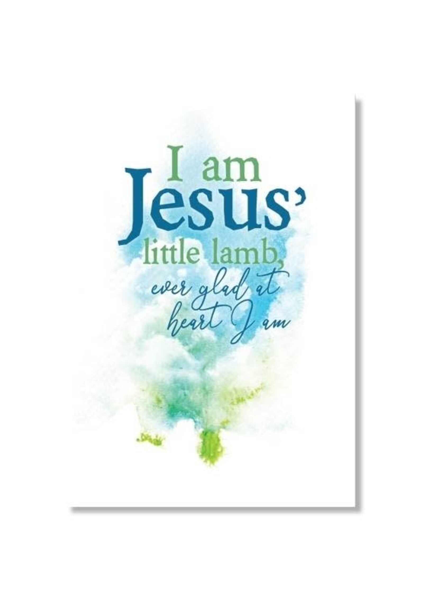 Hymns In My Heart - 5x7" Greeting Card - Hospice - I am Jesus' Little Lamb