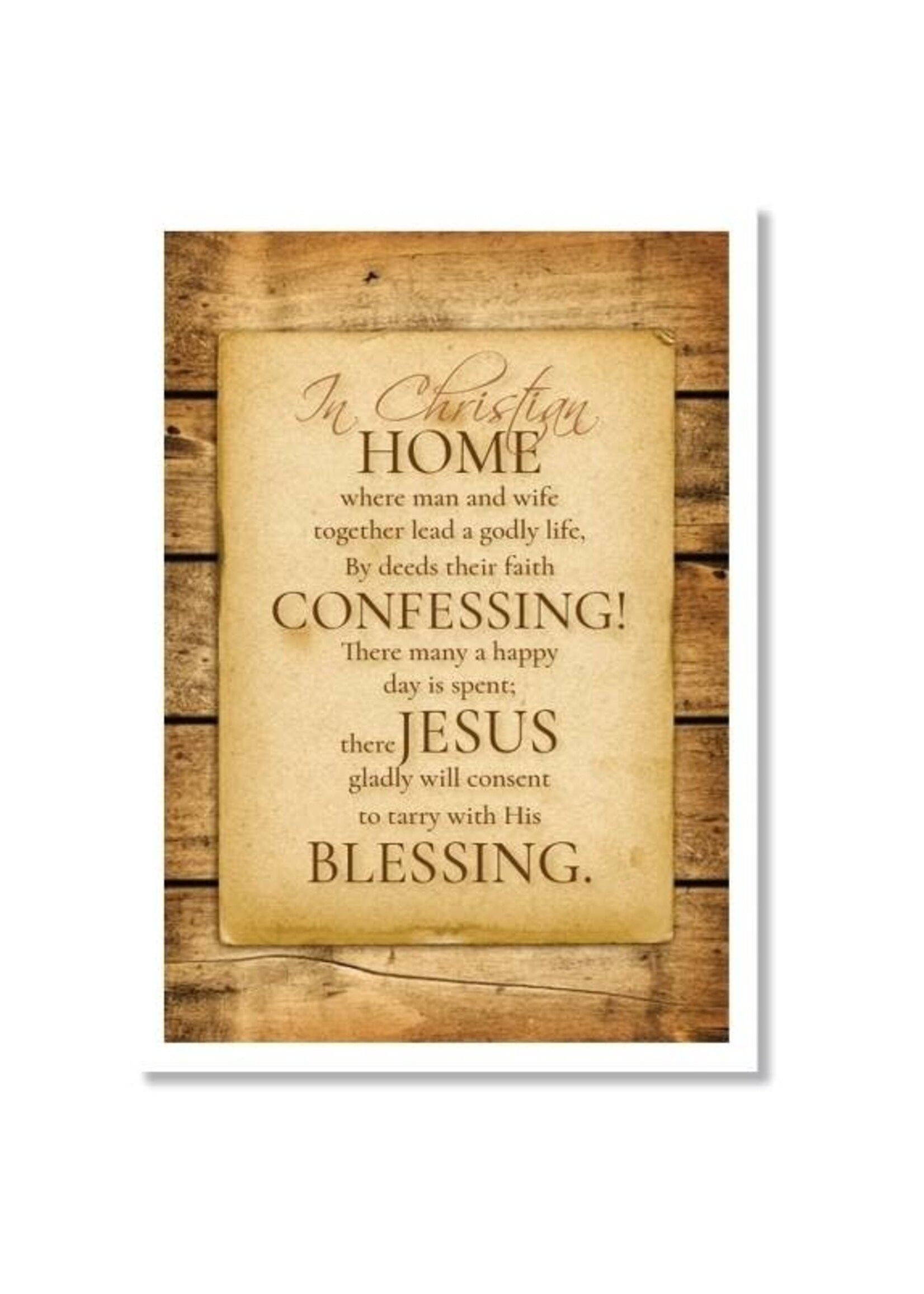 Hymns In My Heart - 5x7" Greeting Card - Wedding - In Christian Home