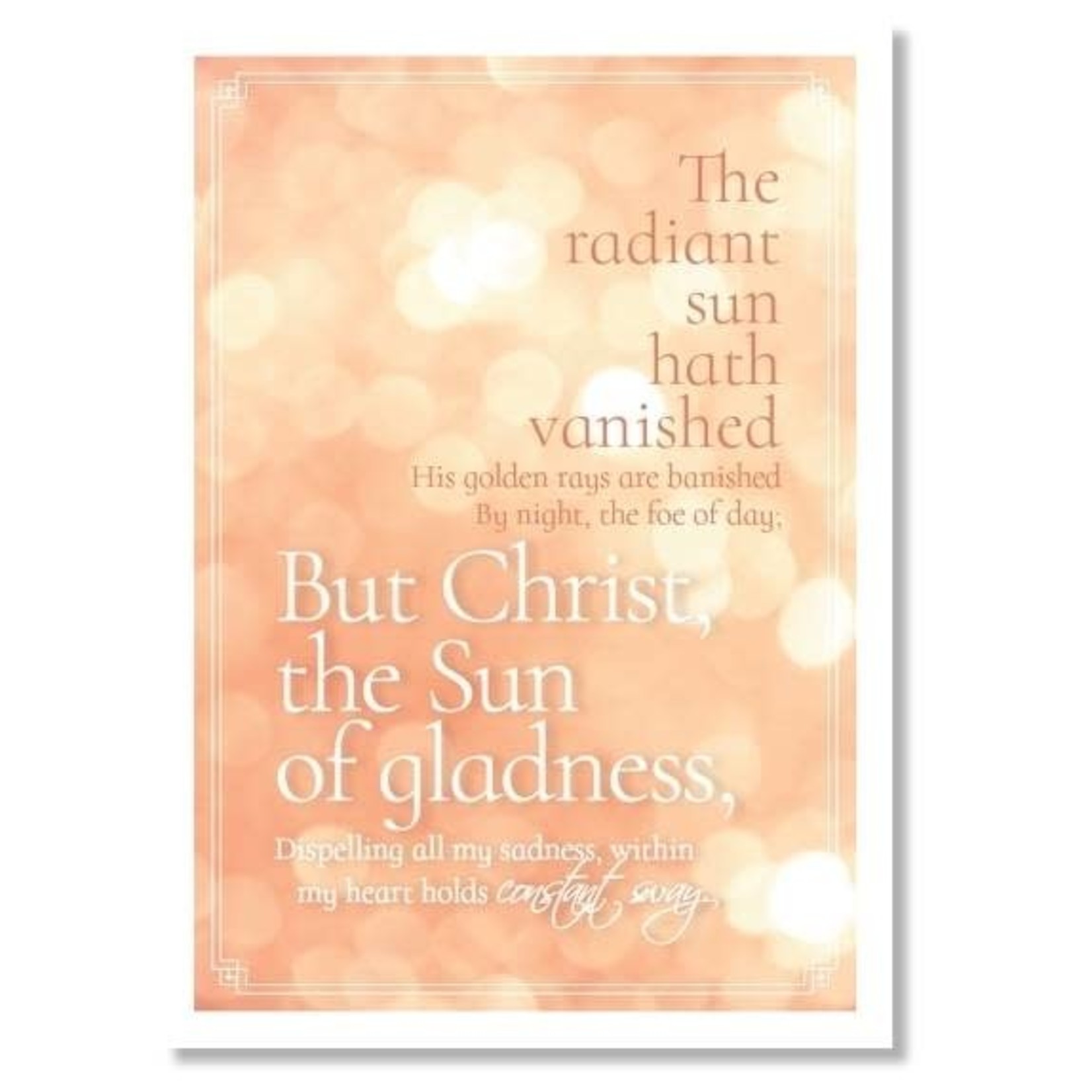 Hymns In My Heart Hymns In My Heart - 5x7" Greeting Card - Friendship - The Radiant Sun