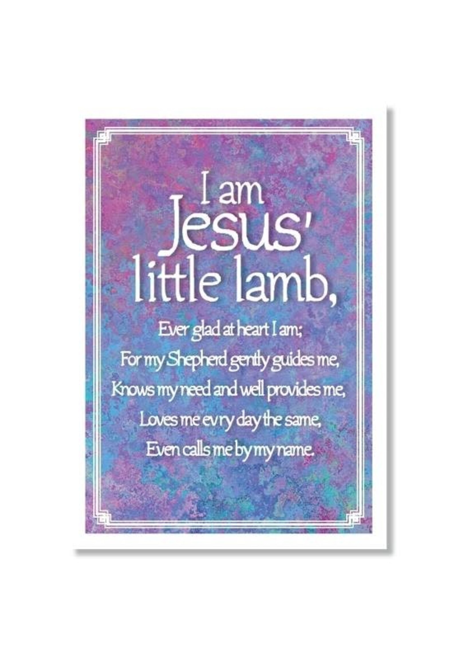 Hymns In My Heart - 5x7" Greeting Card - Confirmation - I am Jesus' Little Lamb