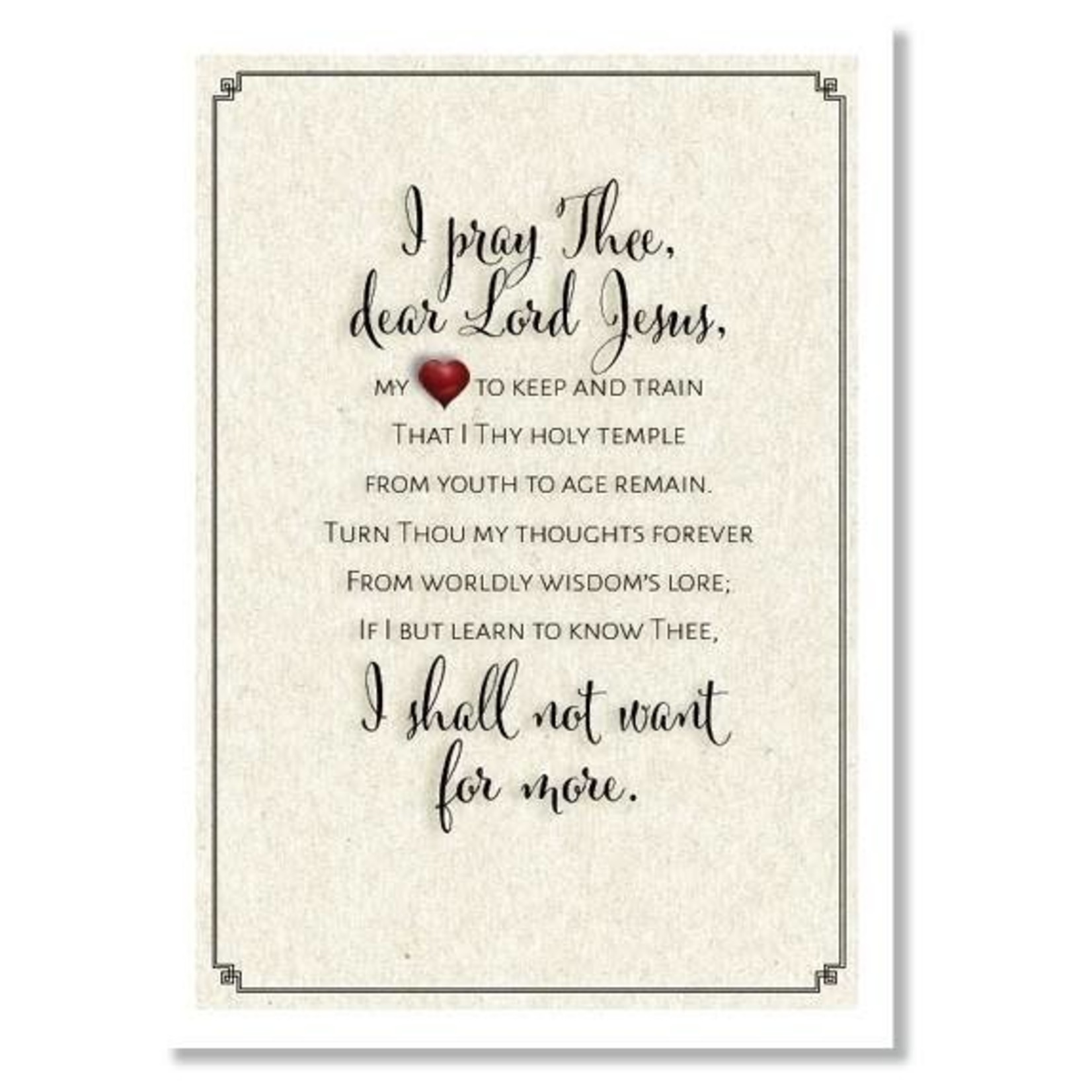 Hymns In My Heart Hymns In My Heart - 5x7" Greeting Card - Confirmation - I Pray Thee, Dear Lord Jesus