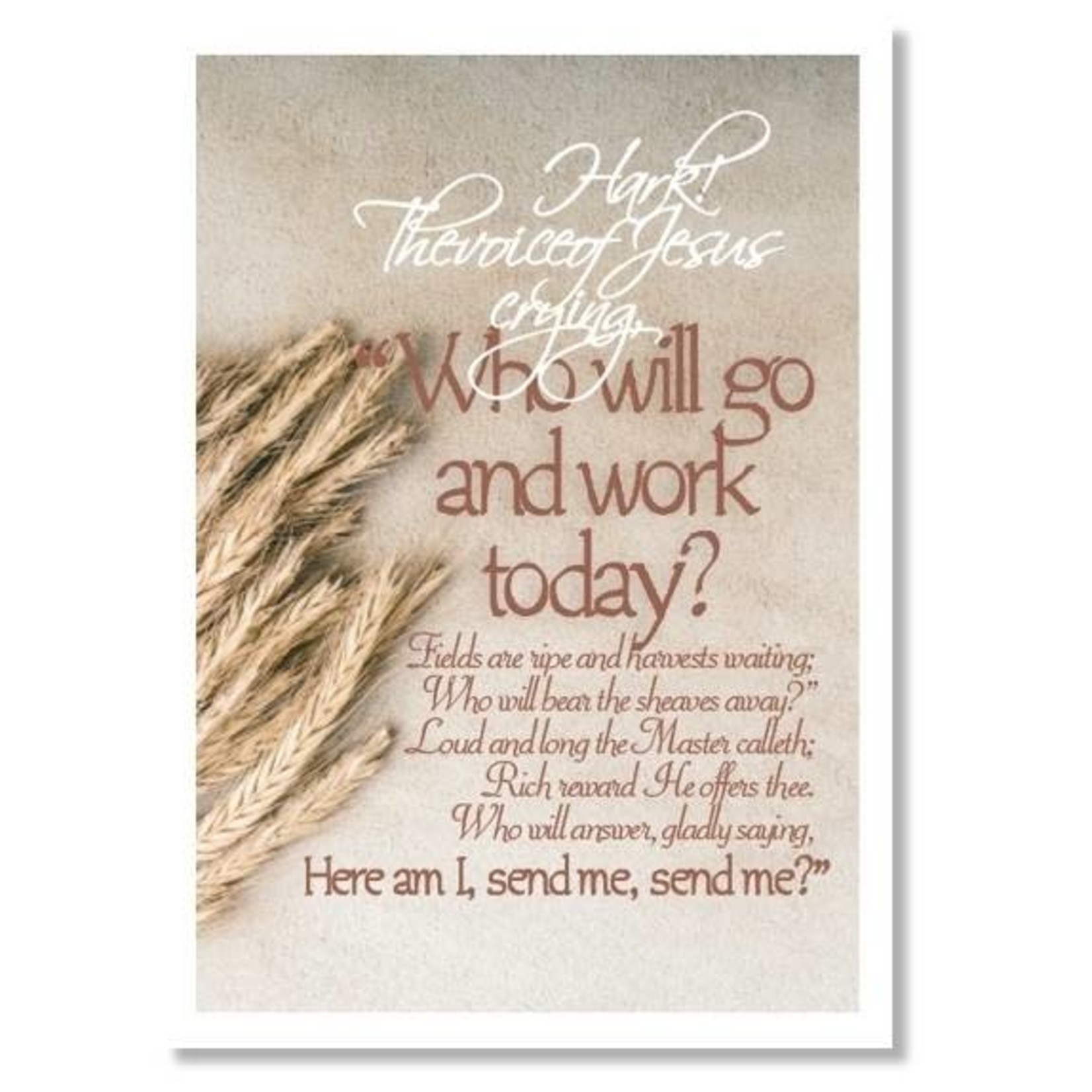 Hymns In My Heart - 5x7" Greeting Card - Installation (Teacher) - Hark! The Voice of Jesus