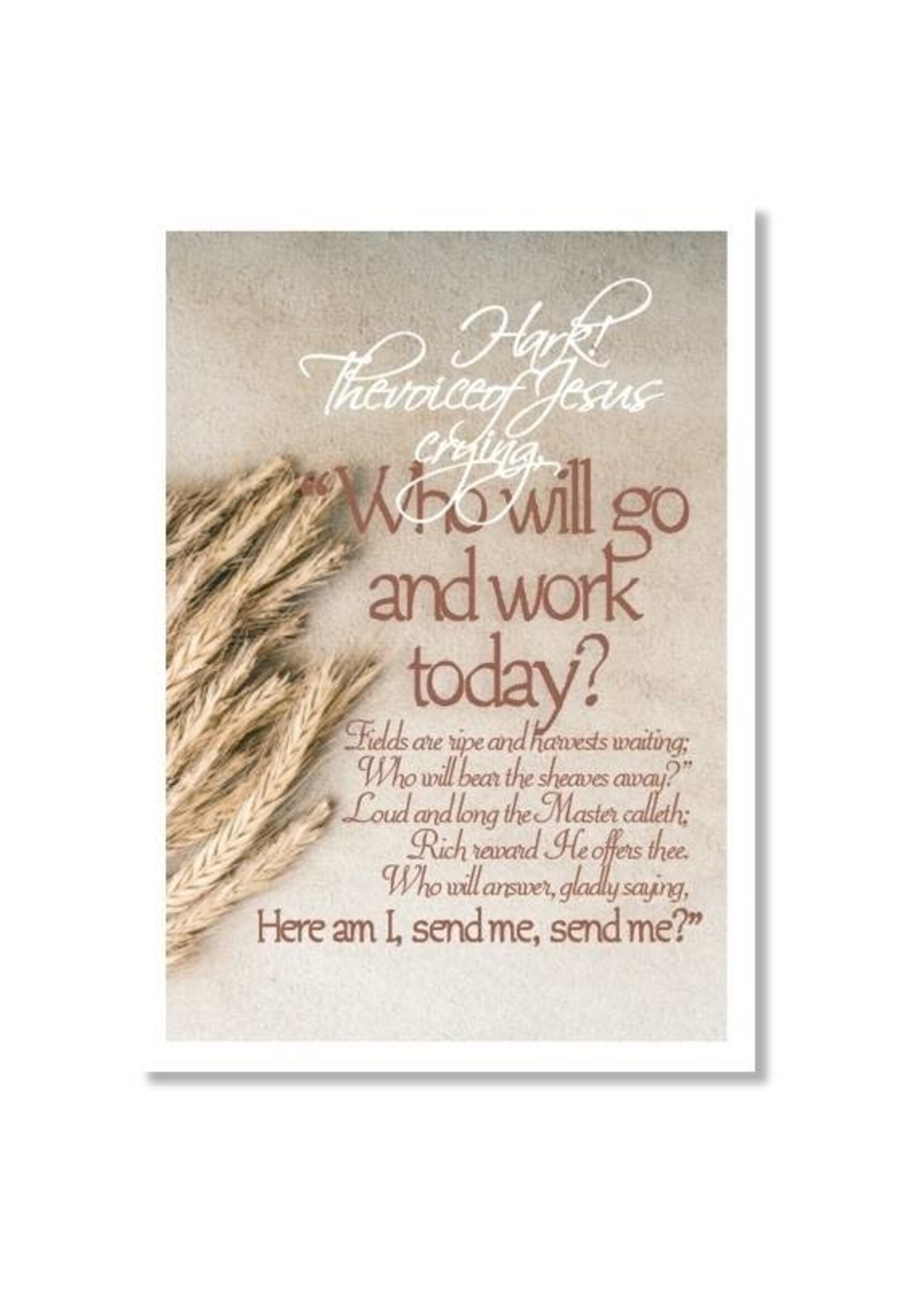 Hymns In My Heart - 5x7" Greeting Card - Installation (Teacher) - Hark! The Voice of Jesus