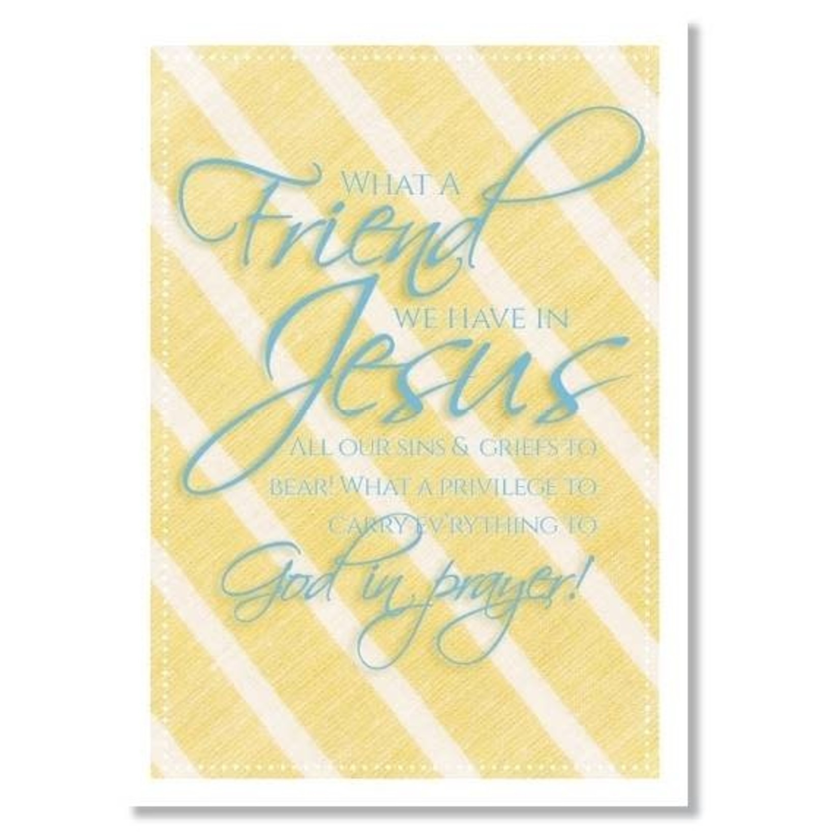 Hymns In My Heart - 5x7" Greeting Card - Sister In Christ - What a Friend We Have in Jesus