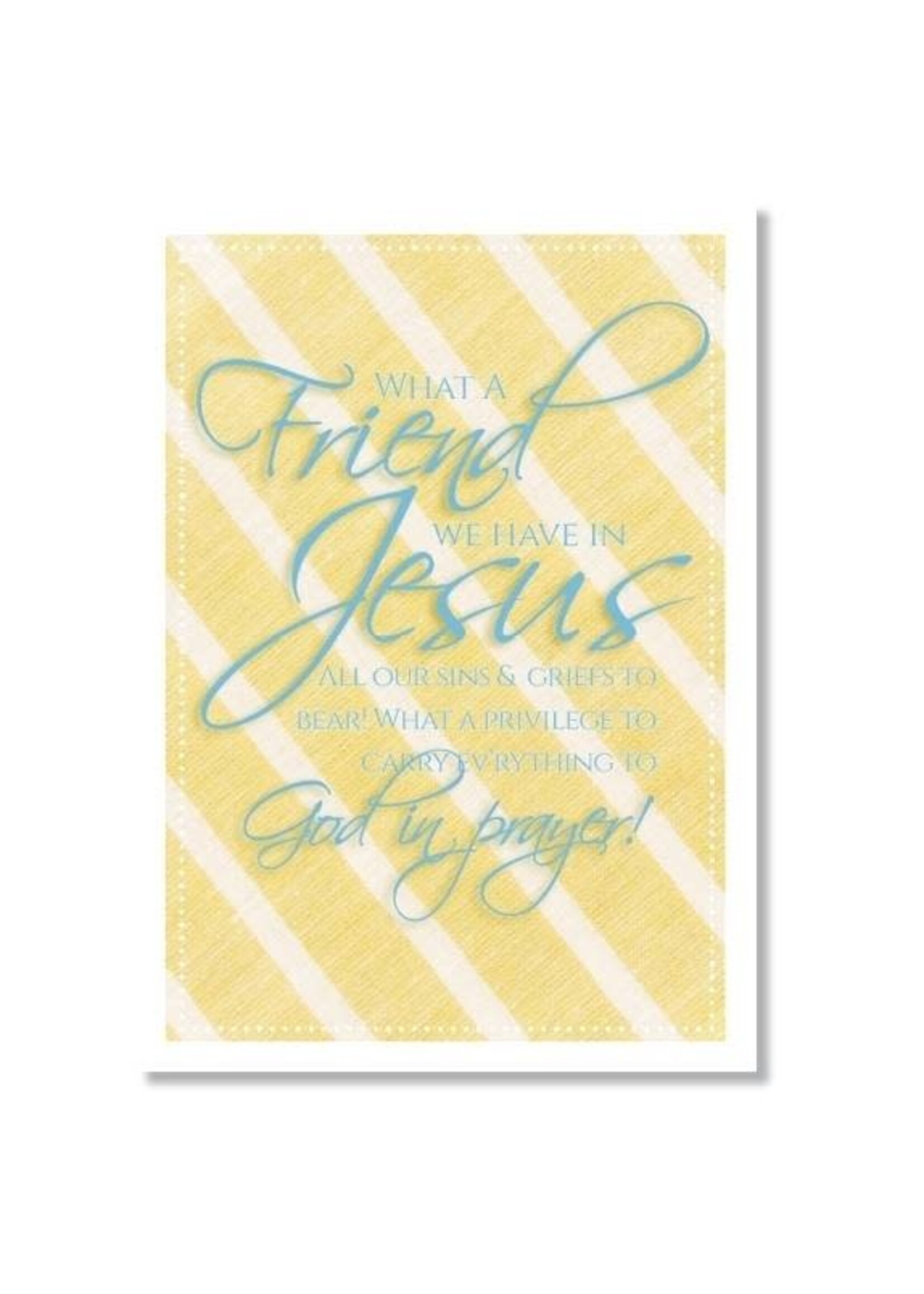 Hymns In My Heart - 5x7" Greeting Card - Sister In Christ - What a Friend We Have in Jesus