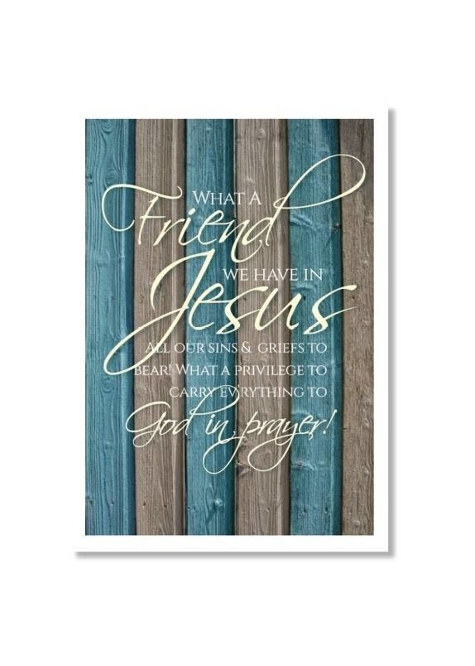 Hymns In My Heart - 5x7" Greeting Card - Brother In Christ - What a Friend We Have in Jesus