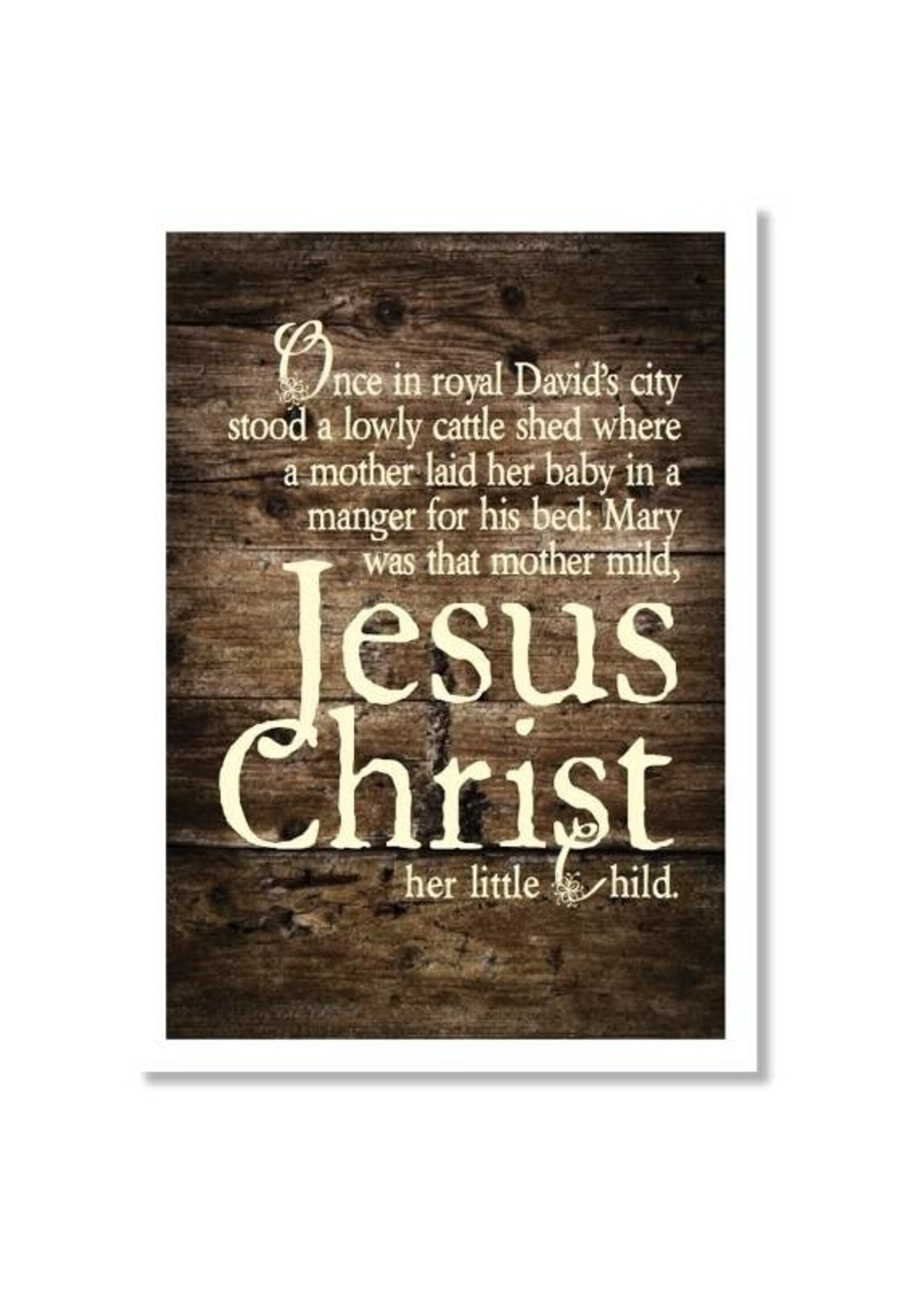 Hymns In My Heart - 5x7" Greeting Card - Christmas - Once in Royal David's City