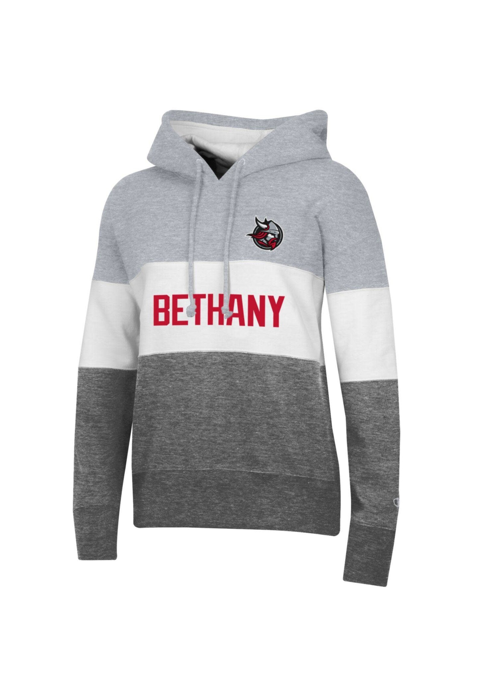 Champion Women's MTO Super Fan Blocked Sleeve Hoodie - Heather Grey/Granite Heather