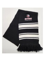 BLC Vikings Striped Scarf with Fringe - Black / White