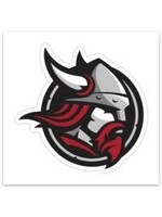 3" White BLC Viking Head Sticker