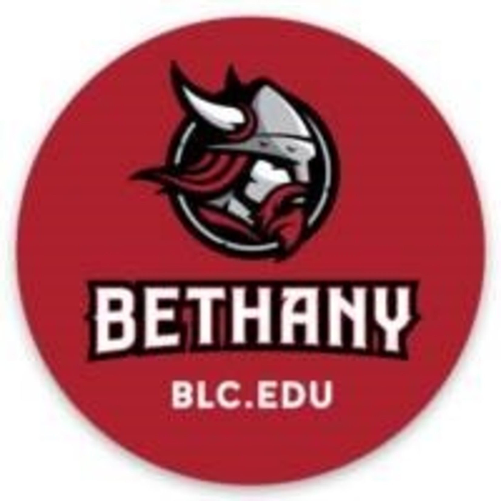 Bethany BLC.edu Round Sticker - Red