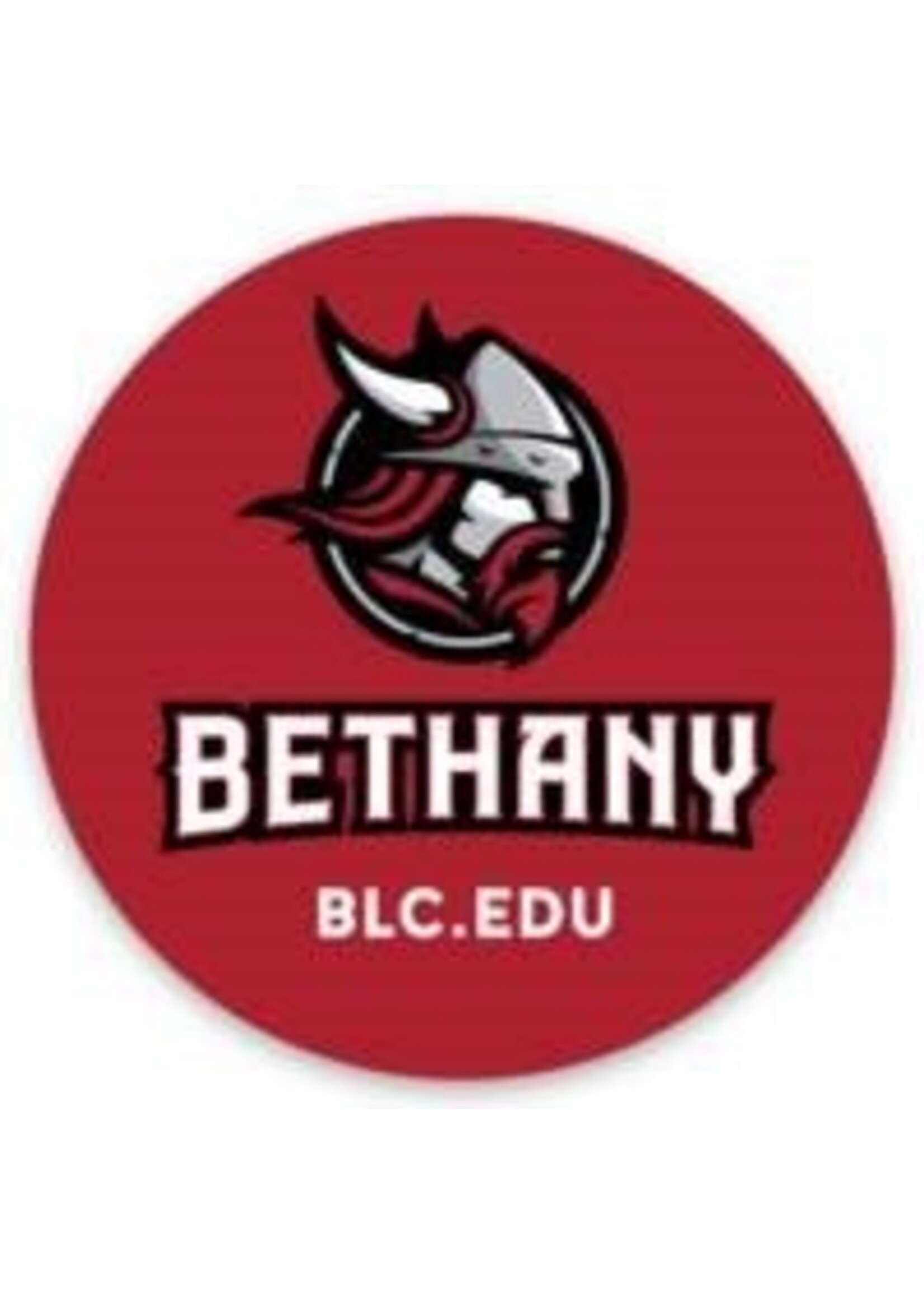 Bethany BLC.edu Round Sticker - Red
