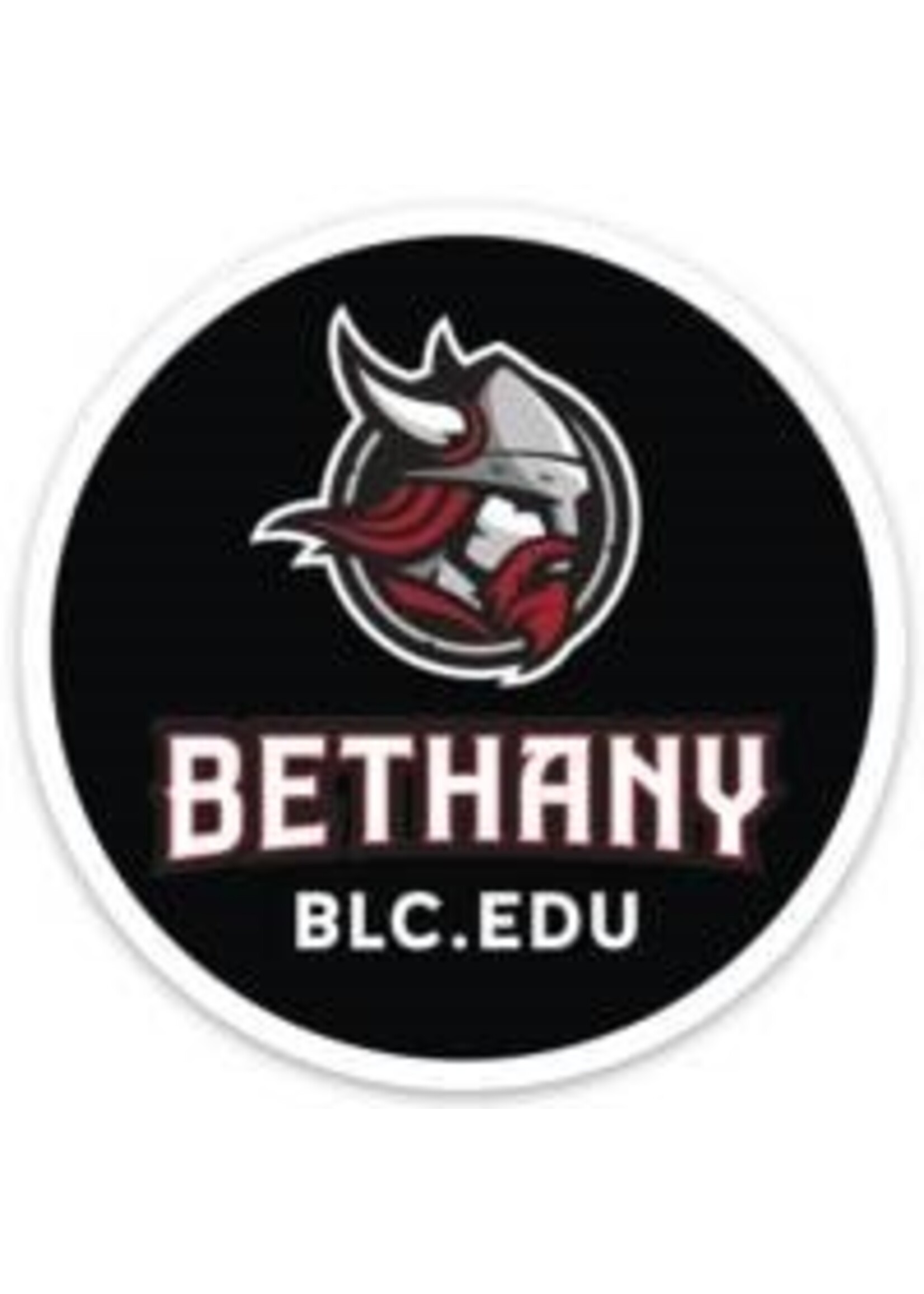 Bethany BLC.edu Round Sticker - Black