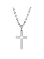 Men's Stainless Steel Dove Cutout Cross Necklace