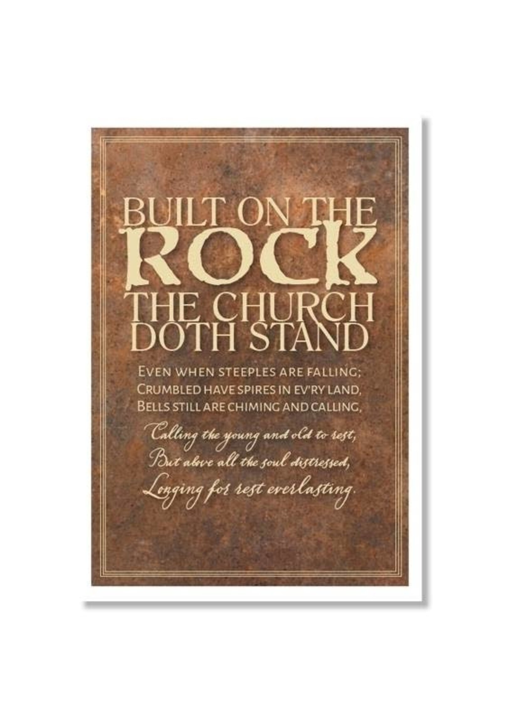 Hymns in My Heart - 5x7" Greeting Card - Father's Day - Built on the Rock