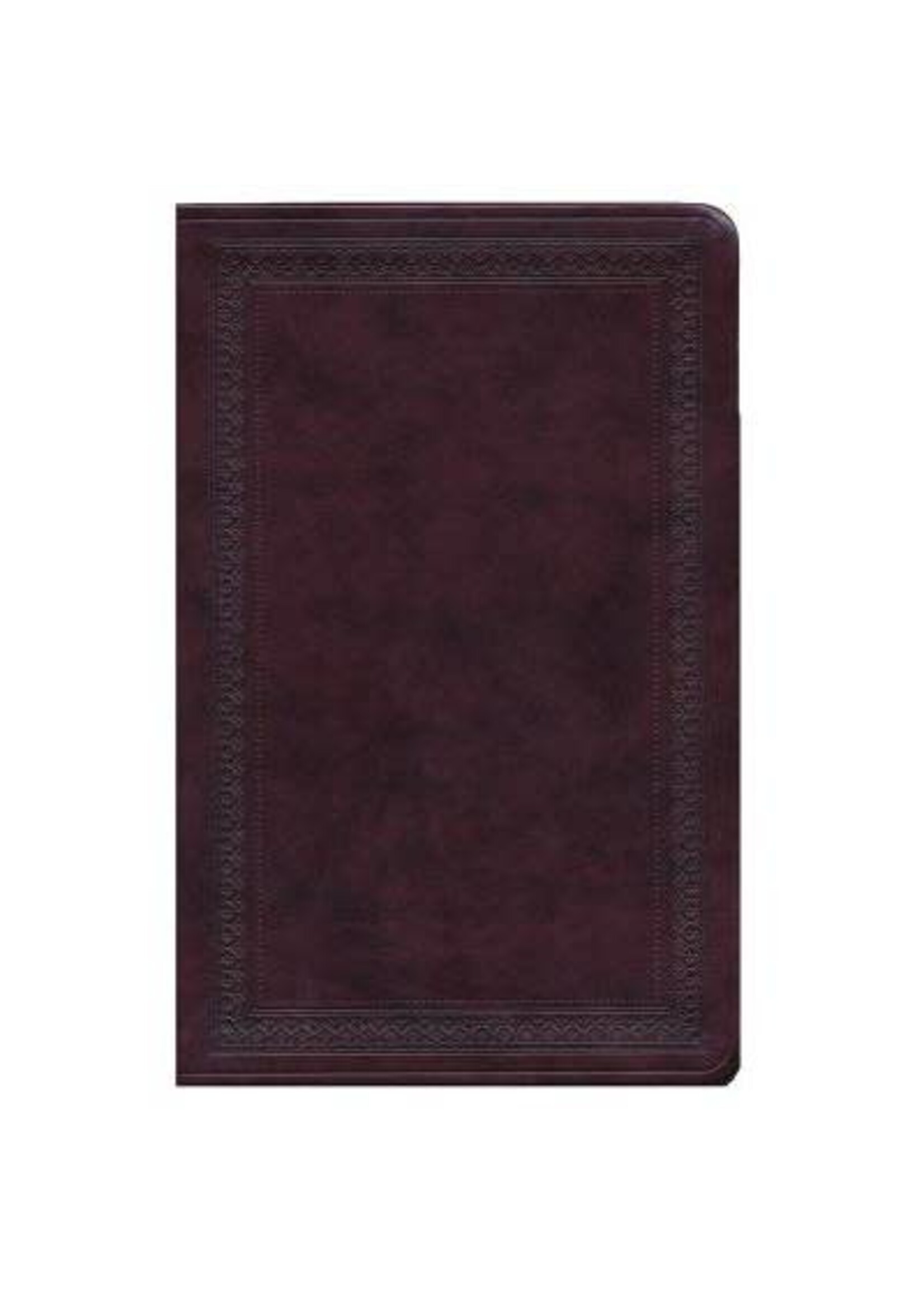 Crossway (ESV) English Standard Version Large Print Value Thinline Bible - TruTone - Mahogany with Border Design