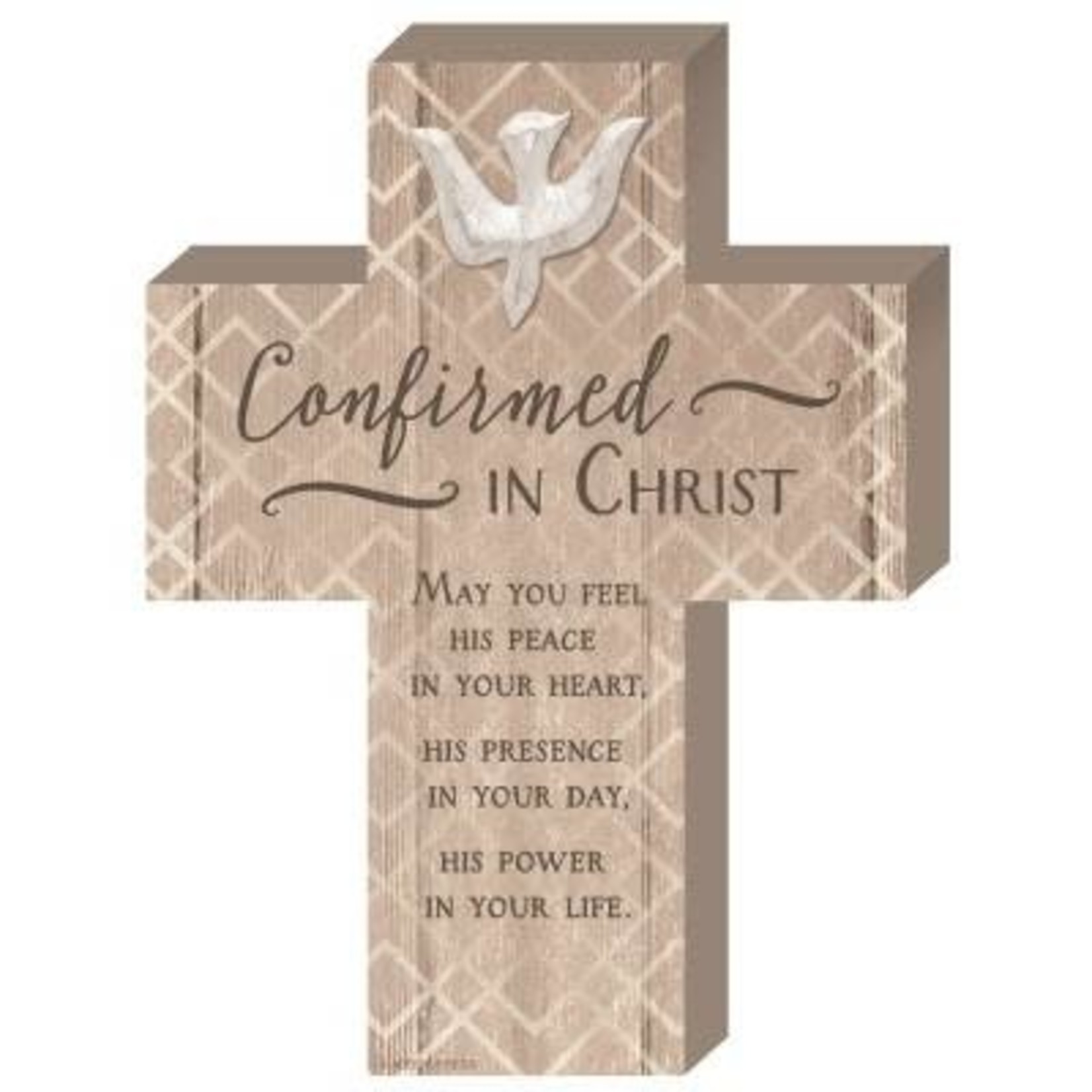 Confirmation Wood Cross with Easel