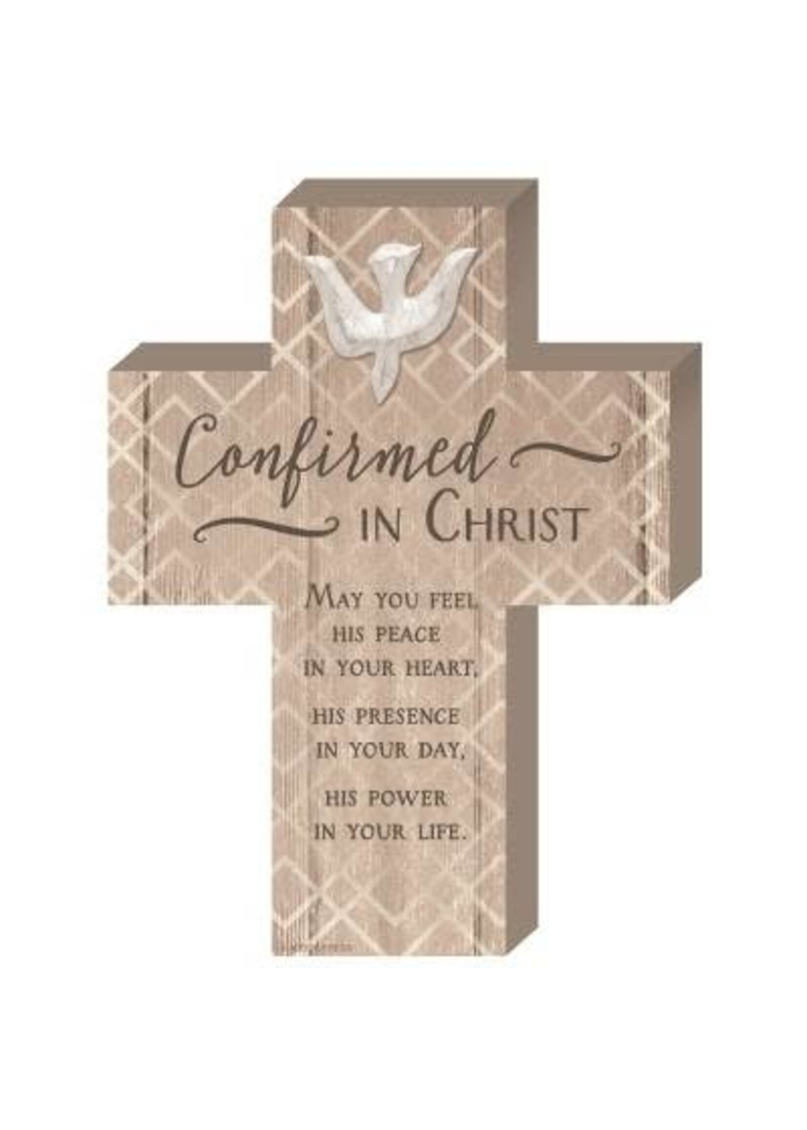 Confirmation Wood Cross with Easel