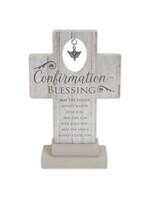 Confirmation Blessing Standing Cross with Dove Charm