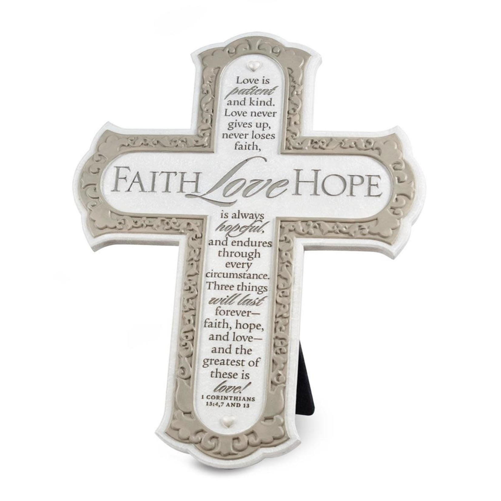 Faith Hope Love Tabletop Cross